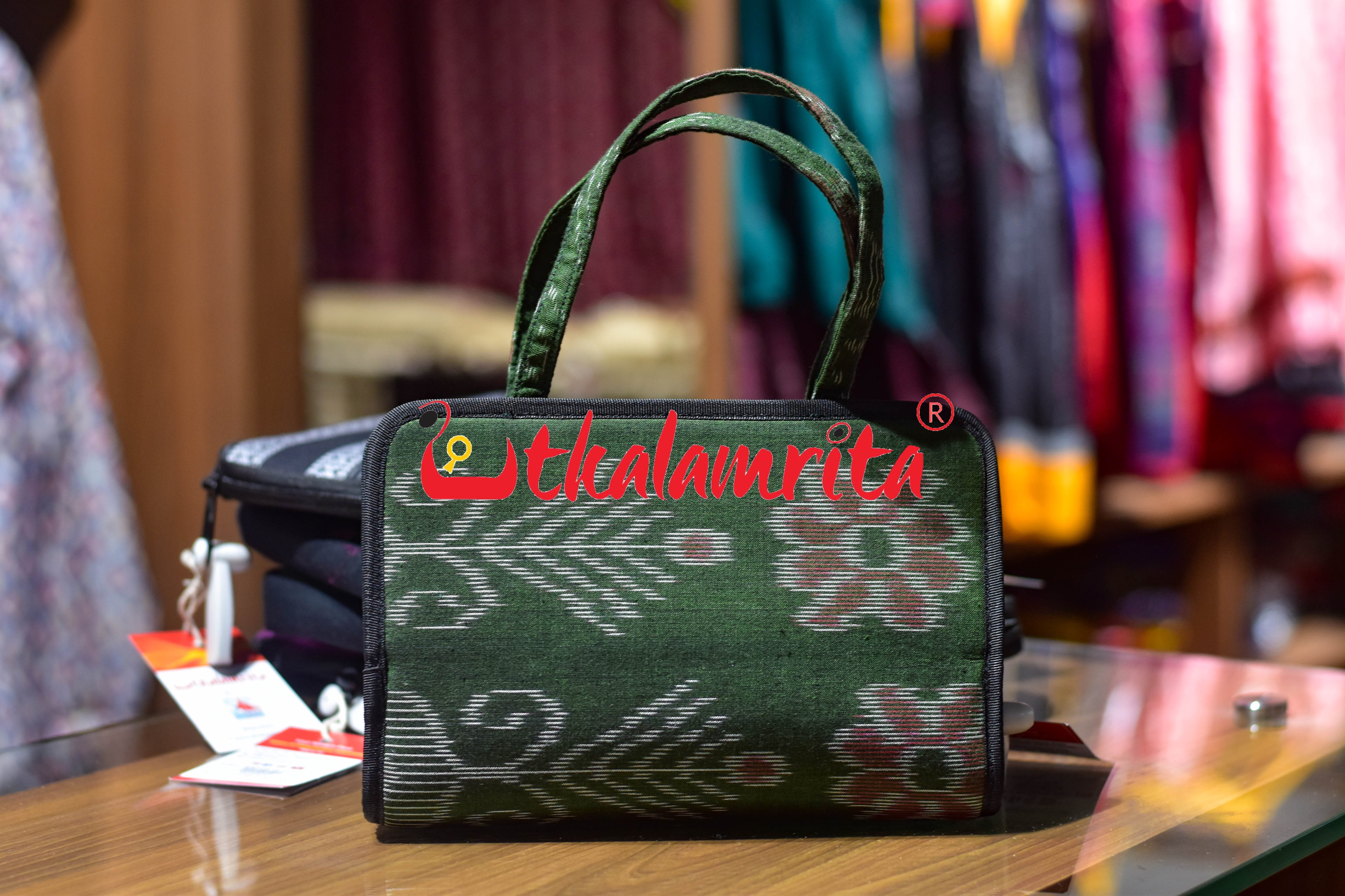 Mehendi Green Single Flower Hand bag