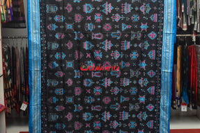 Black Blue Lakhmi Special Sambalpuri Silk Saree