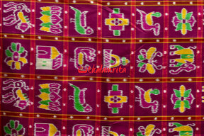 Purple Dotted Nabakothi Khandua Silk Saree