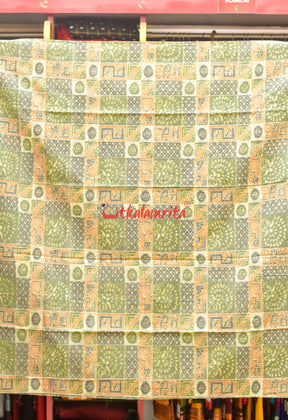 Olive Green Bandha Sambalpuri Dress Set
