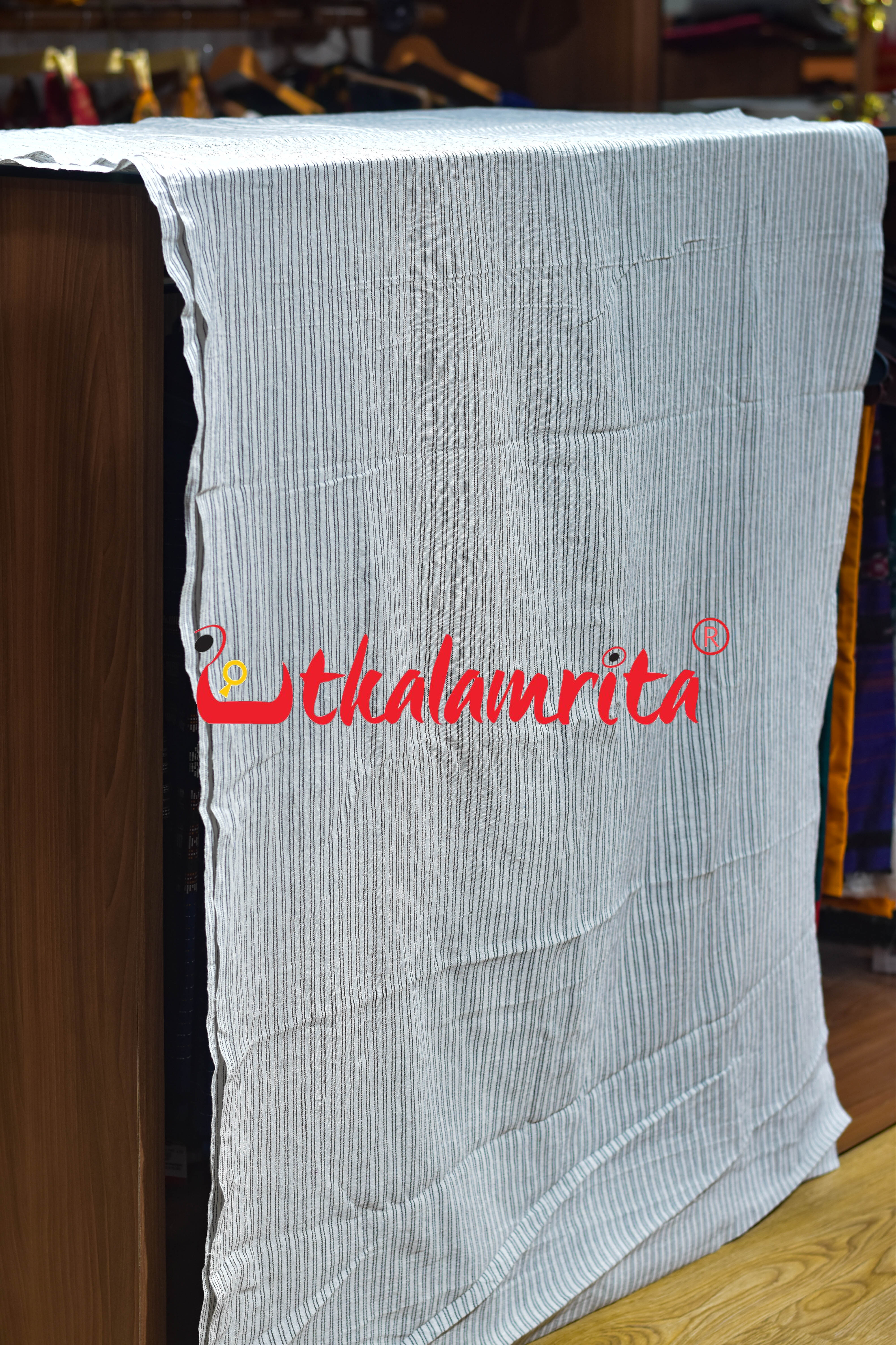 Black Lines on White Kotpad (Fabric)