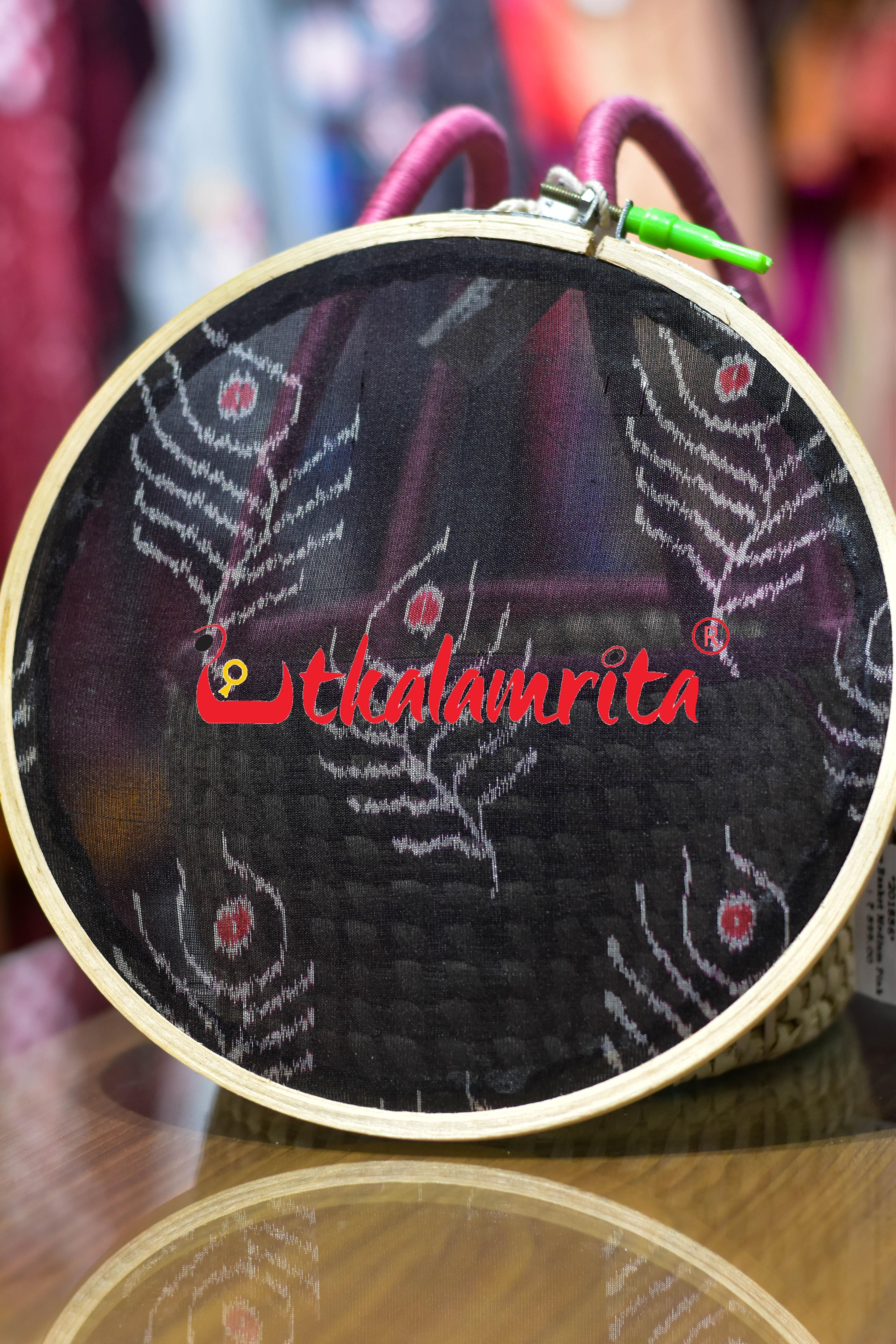 Medium Wooden Ikat Hoop