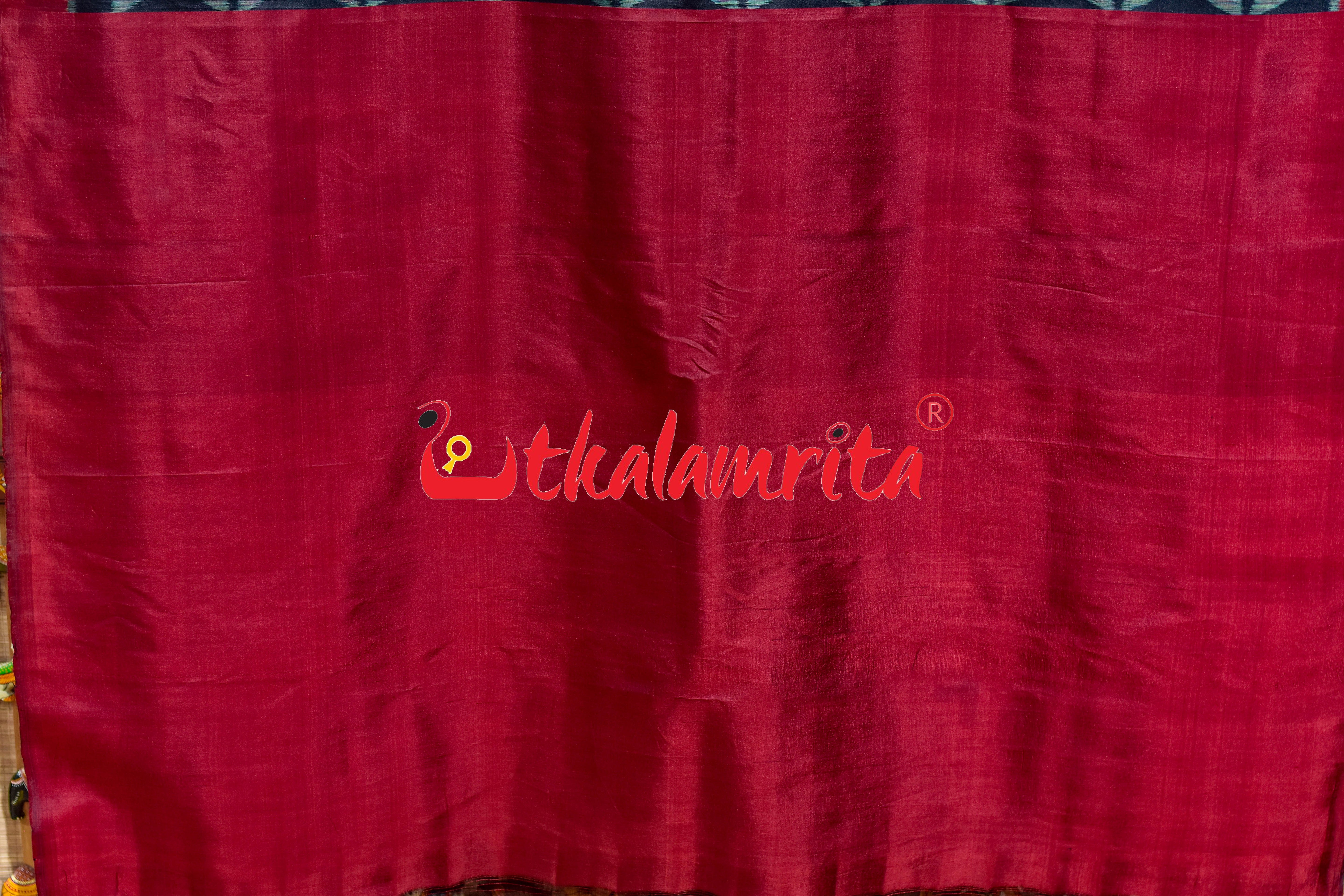 Chagala Prajapati Black Khandua Silk Saree