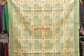 Olive Green Bandha Sambalpuri Dress Set