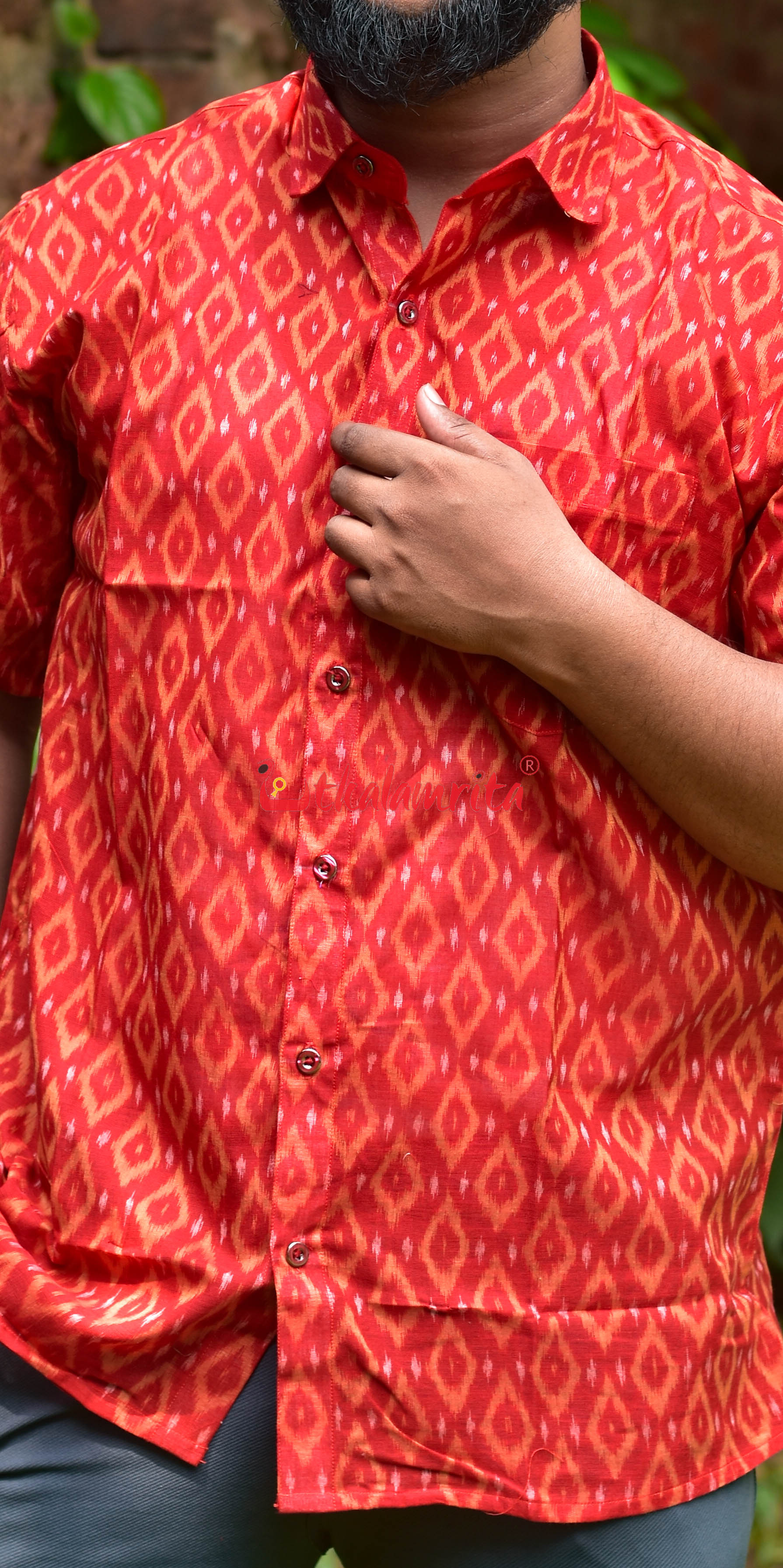 Red Fire Fusion (Mens' Half Shirt)