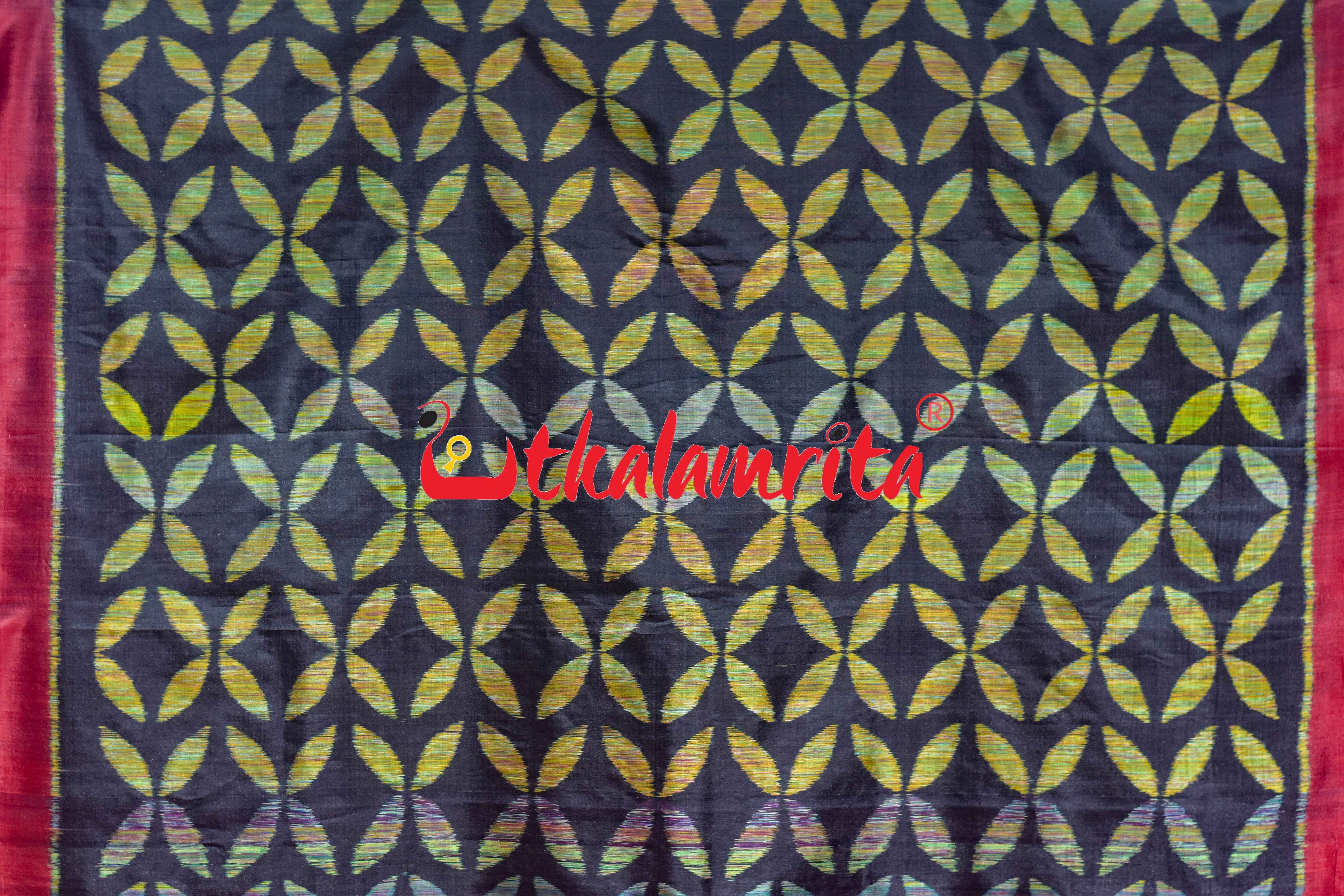 Chagala Prajapati Black Khandua Silk Saree