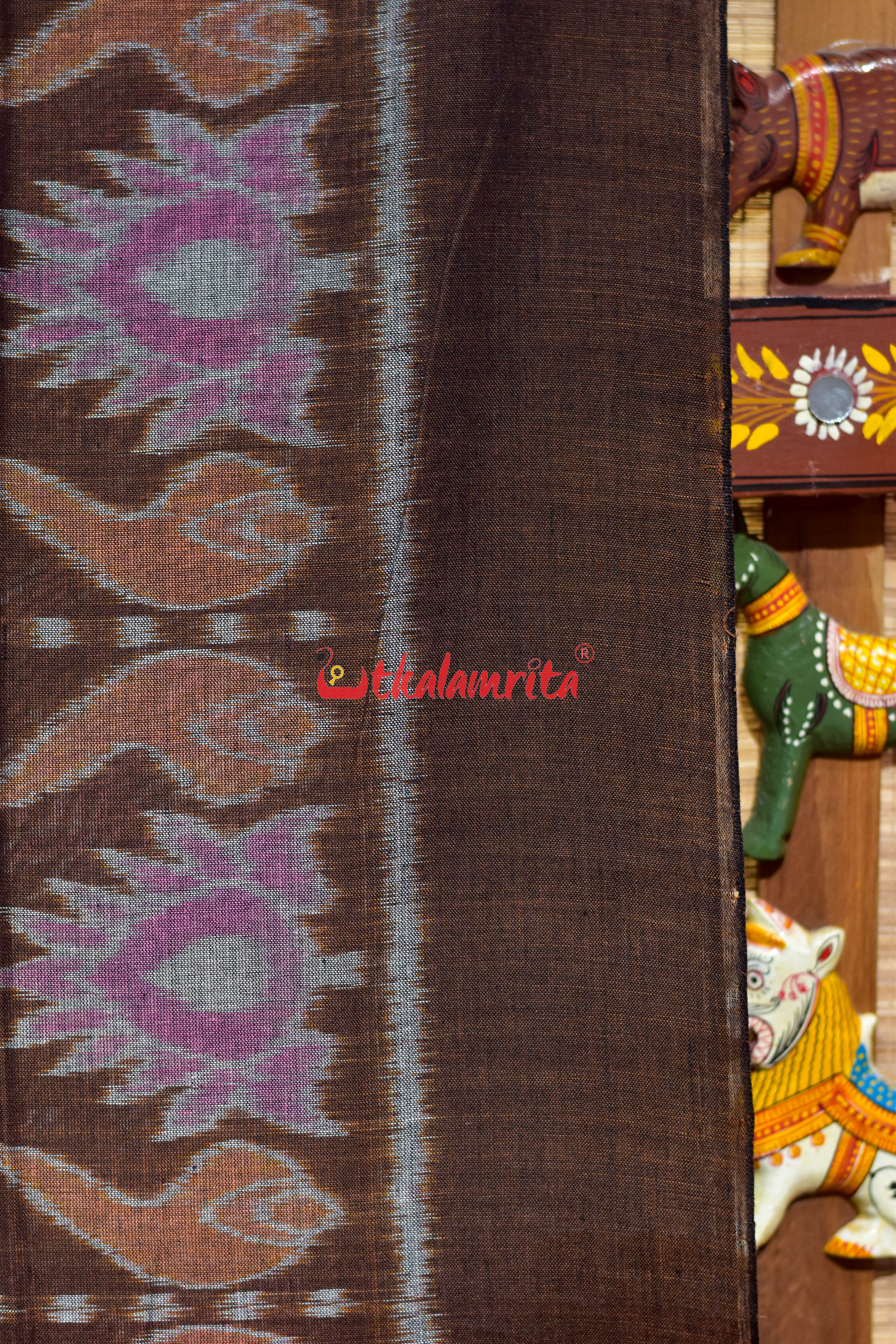 Coffee Jodi Sankha Khandua Cotton Saree