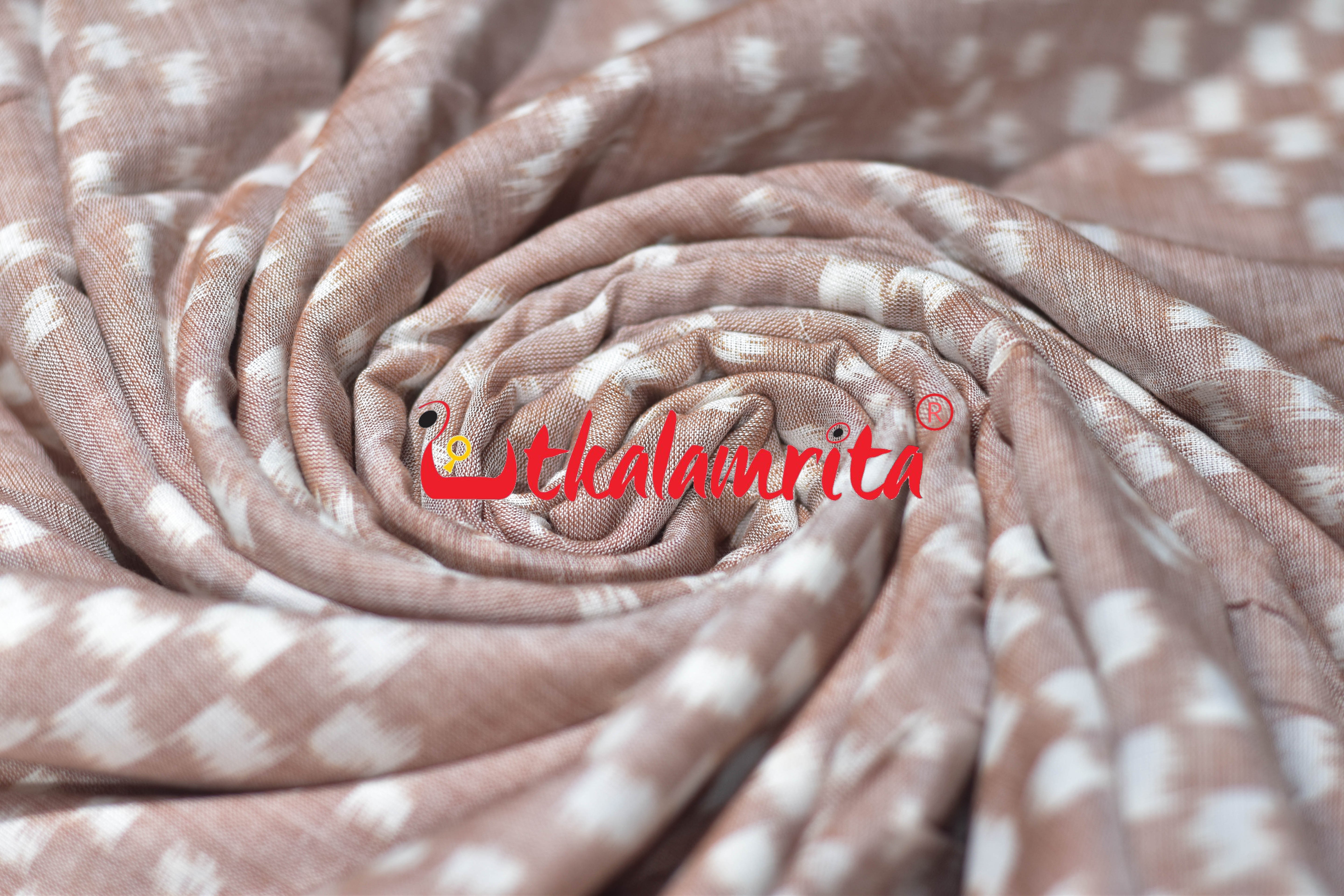 Bada Chhota Pasapali Peach Cotton (Fabric)