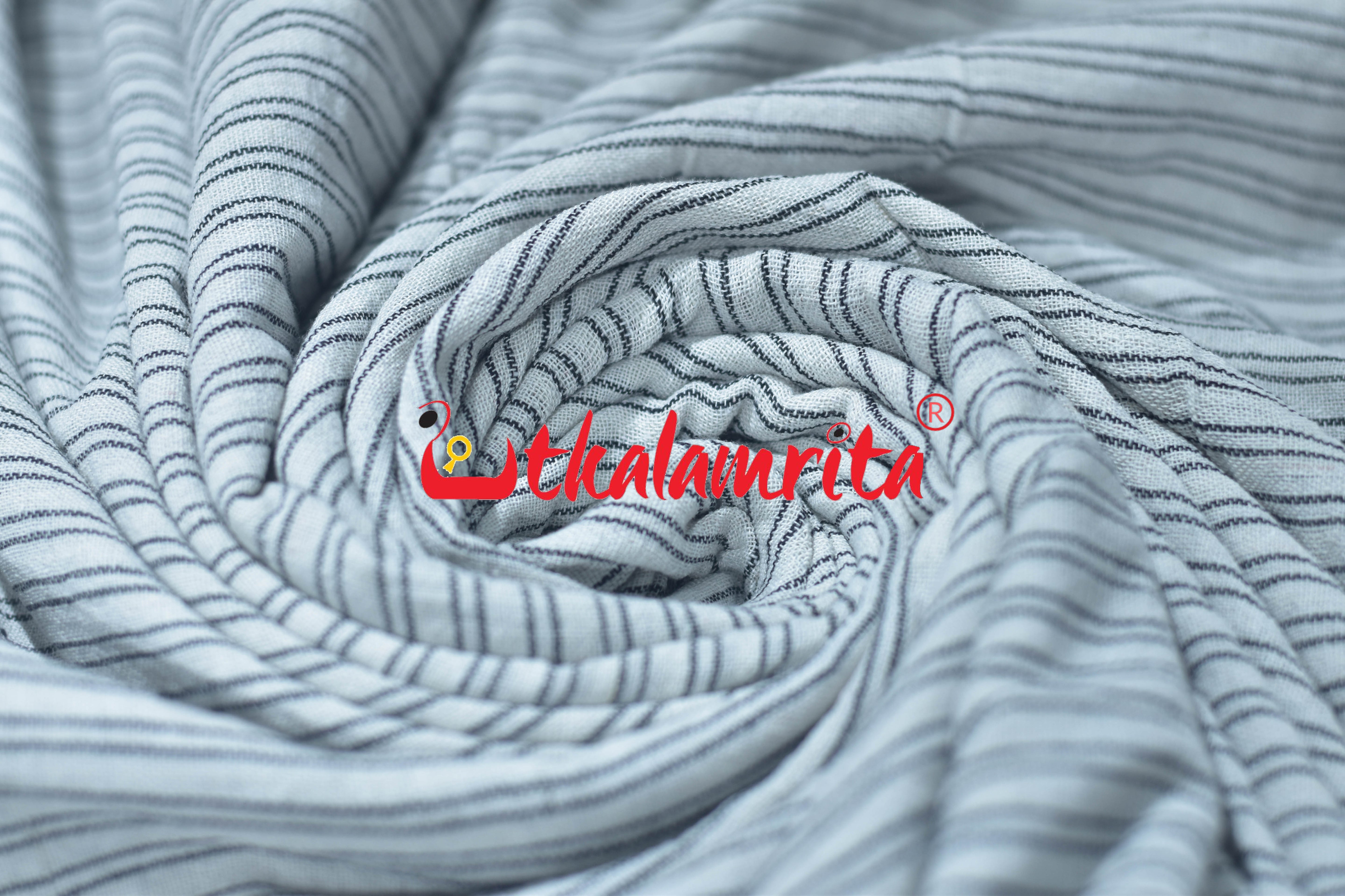 Black Lines on White Kotpad (Fabric)