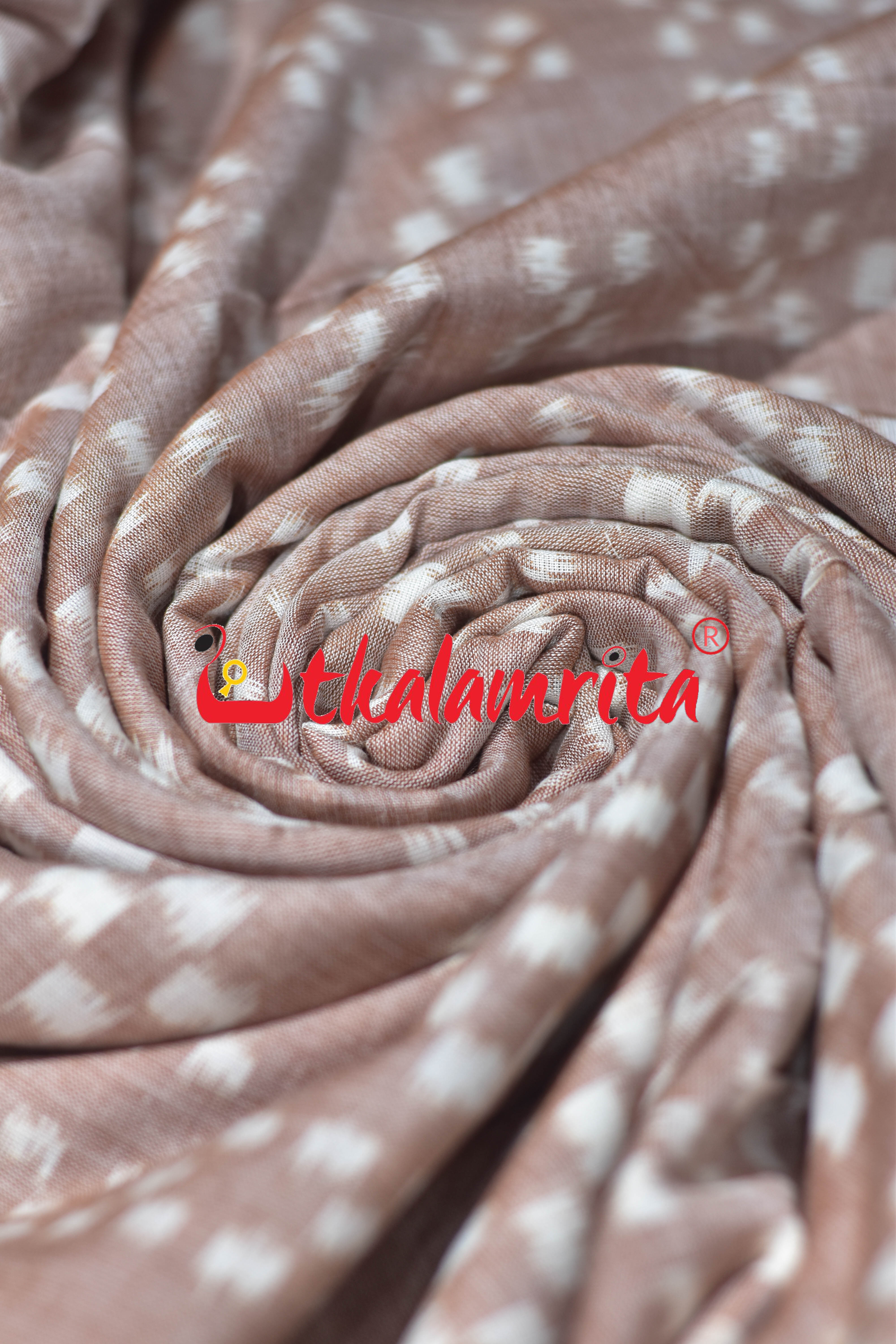Bada Chhota Pasapali Peach Cotton (Fabric)