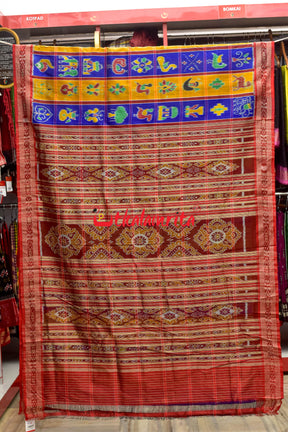 Golden Blue Nabarangi Silk Saree