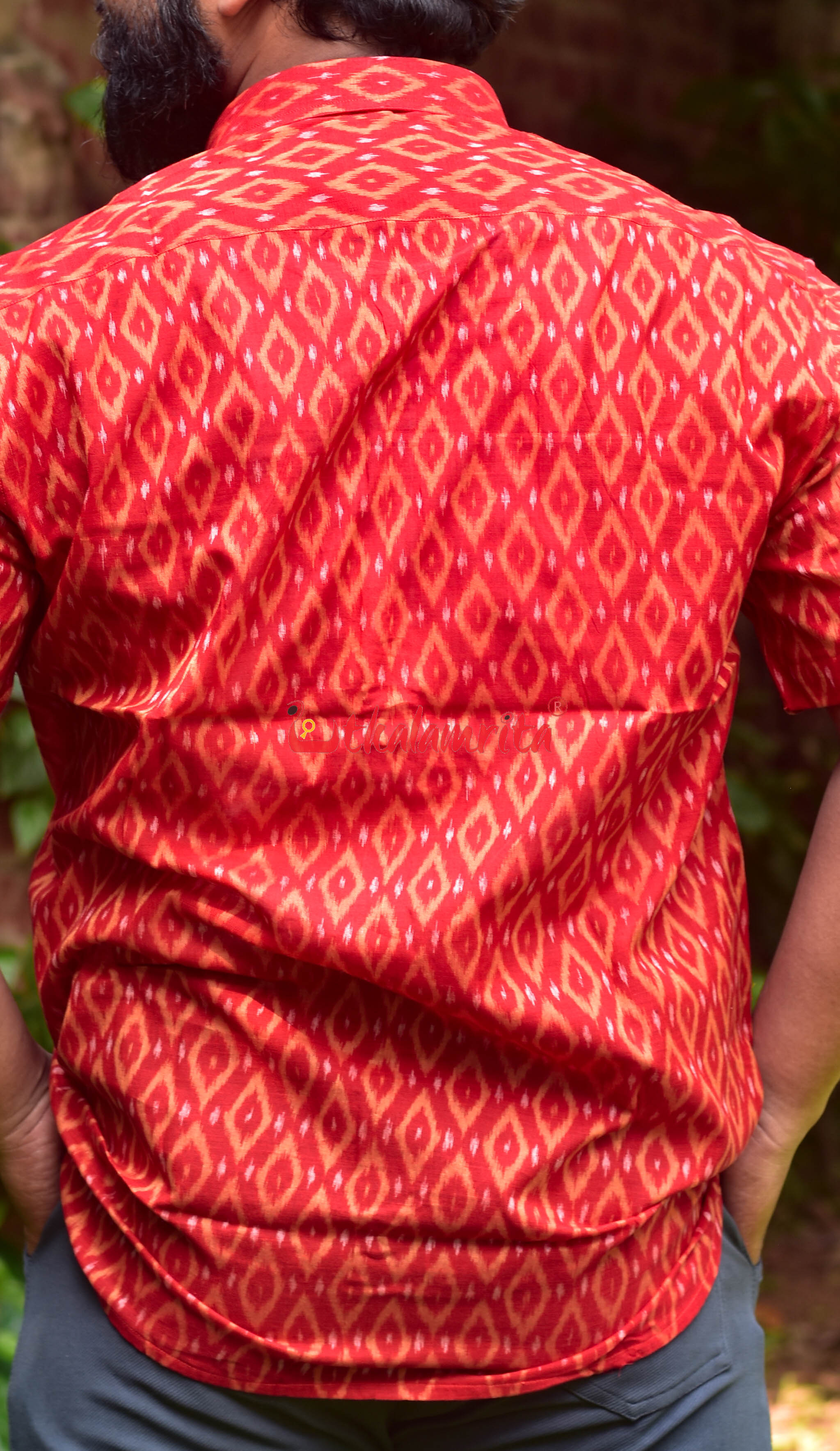 Red Fire Fusion (Mens' Half Shirt)