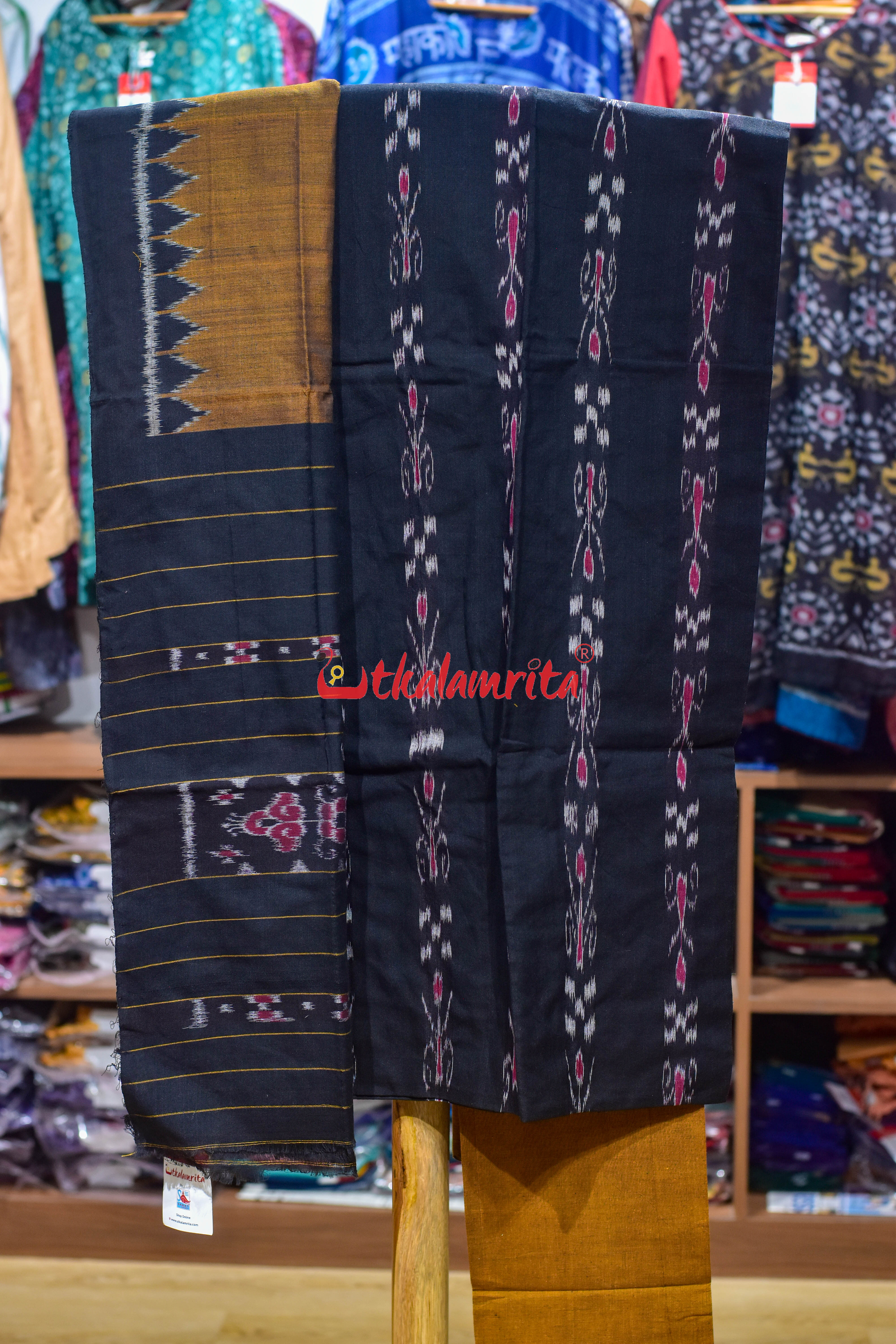 Black Mustard Pasapali and Kadha Dress Set