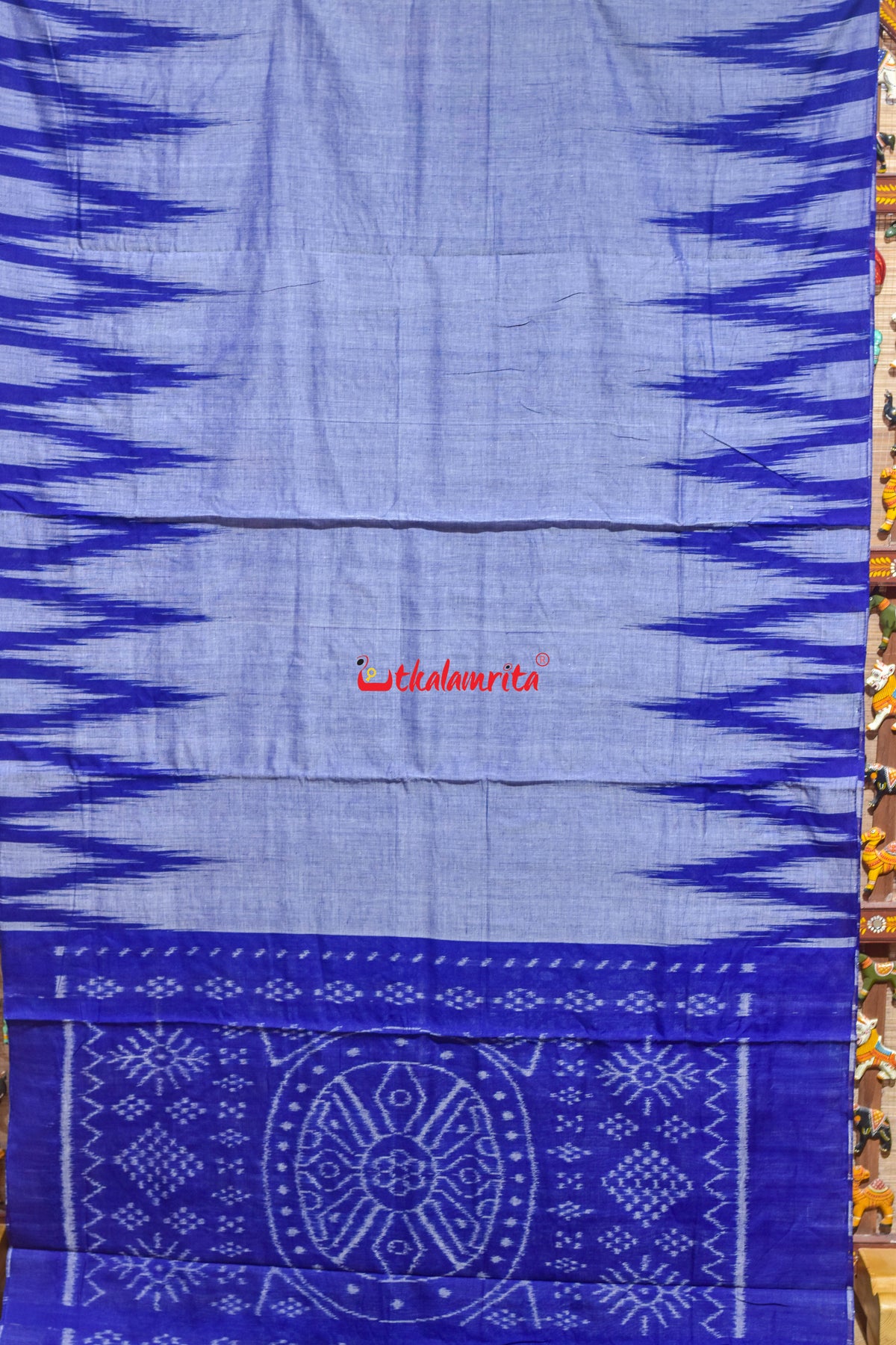 Blue Kargil Kumbha Cotton Saree