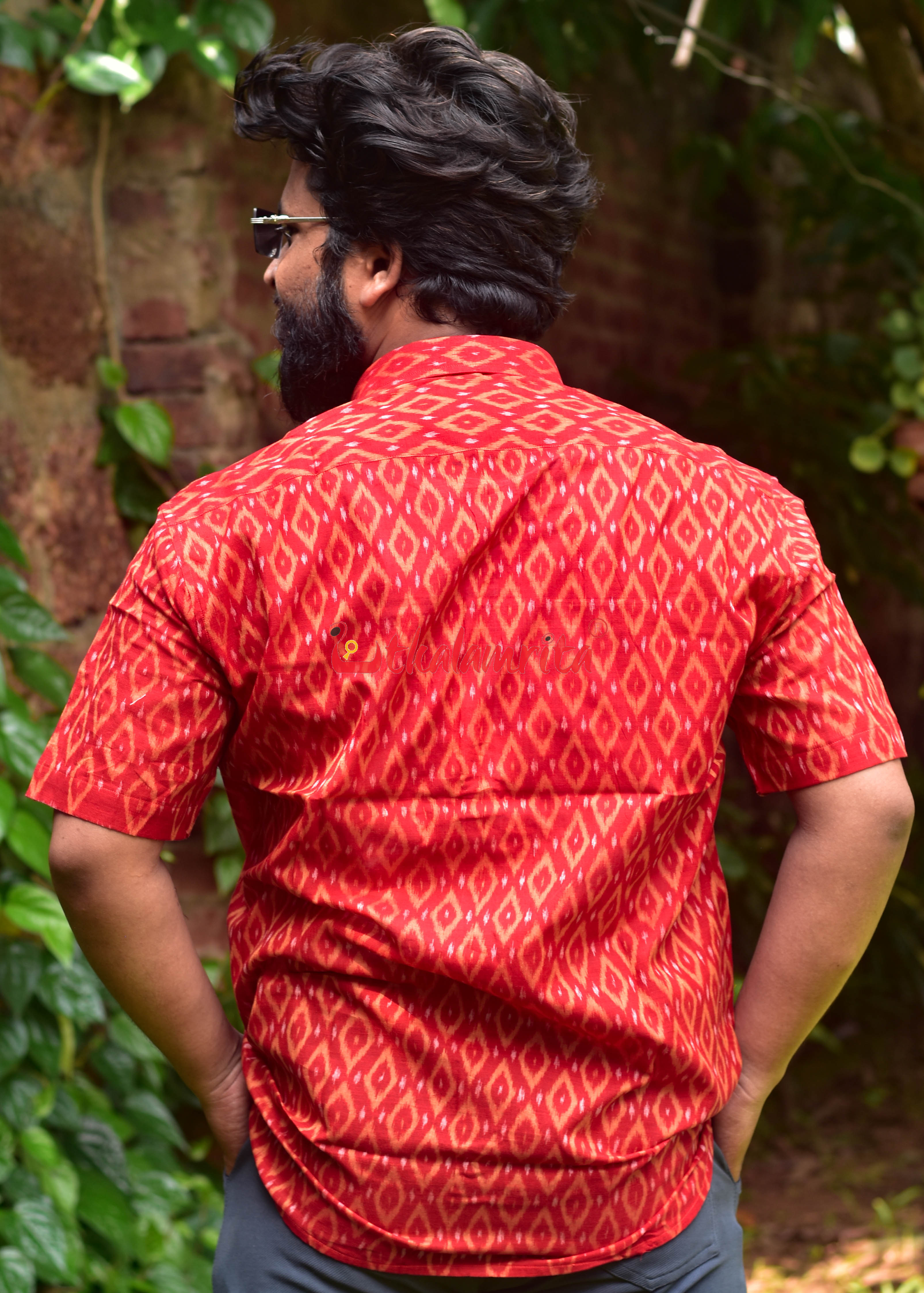 Red Fire Fusion (Mens' Half Shirt)
