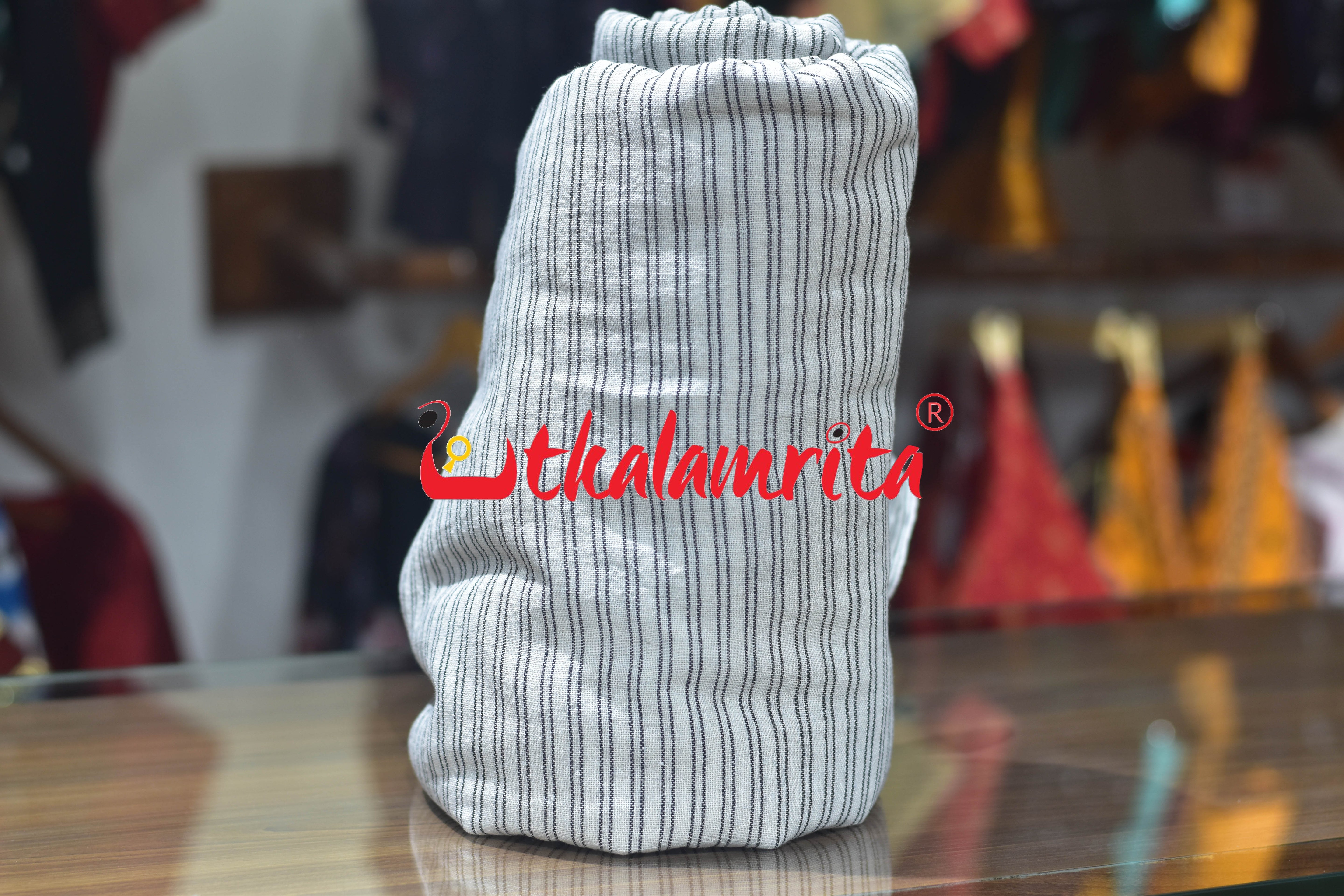 Black Lines on White Kotpad (Fabric)