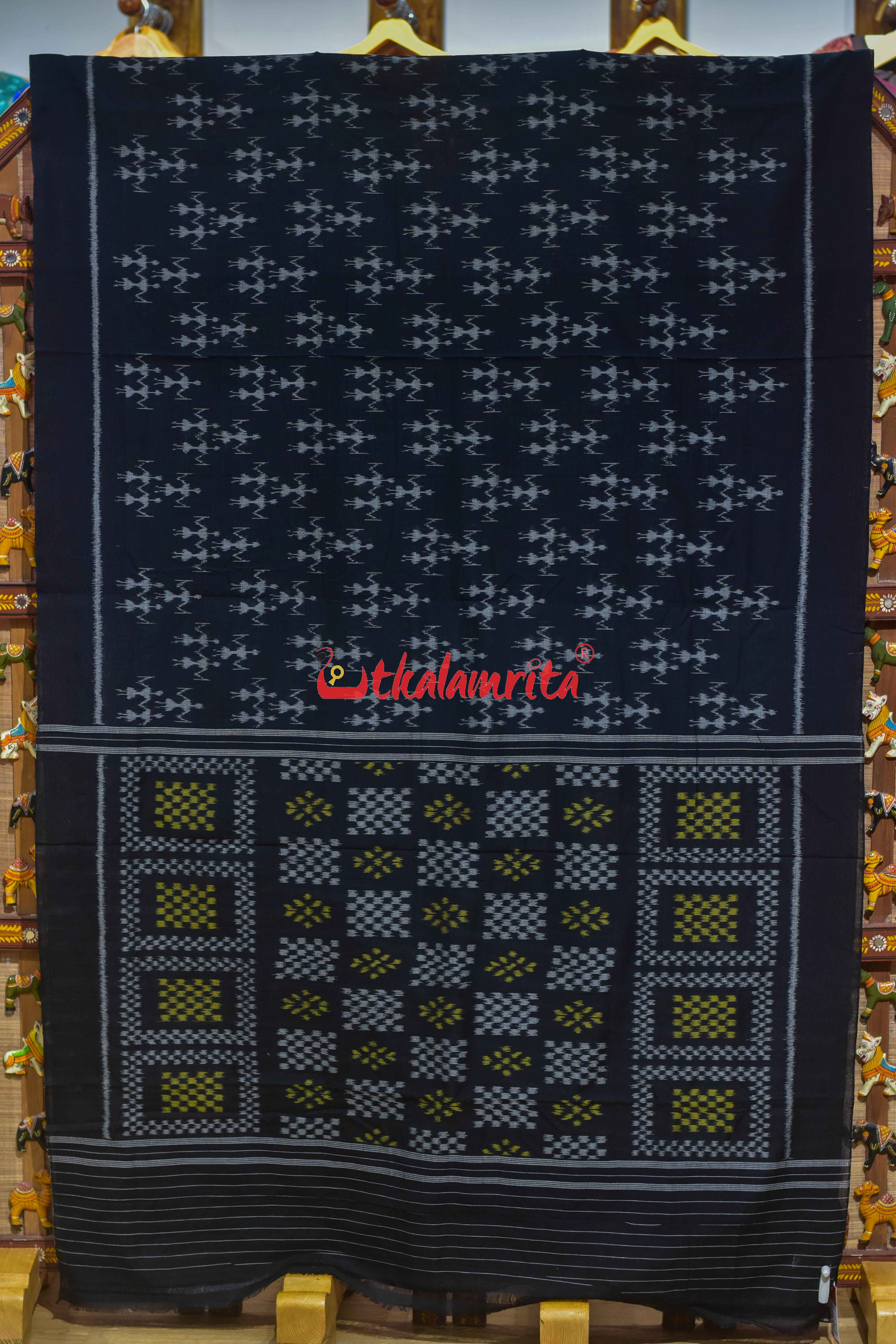 Black Body Trio Tribals Khandua Cotton Saree