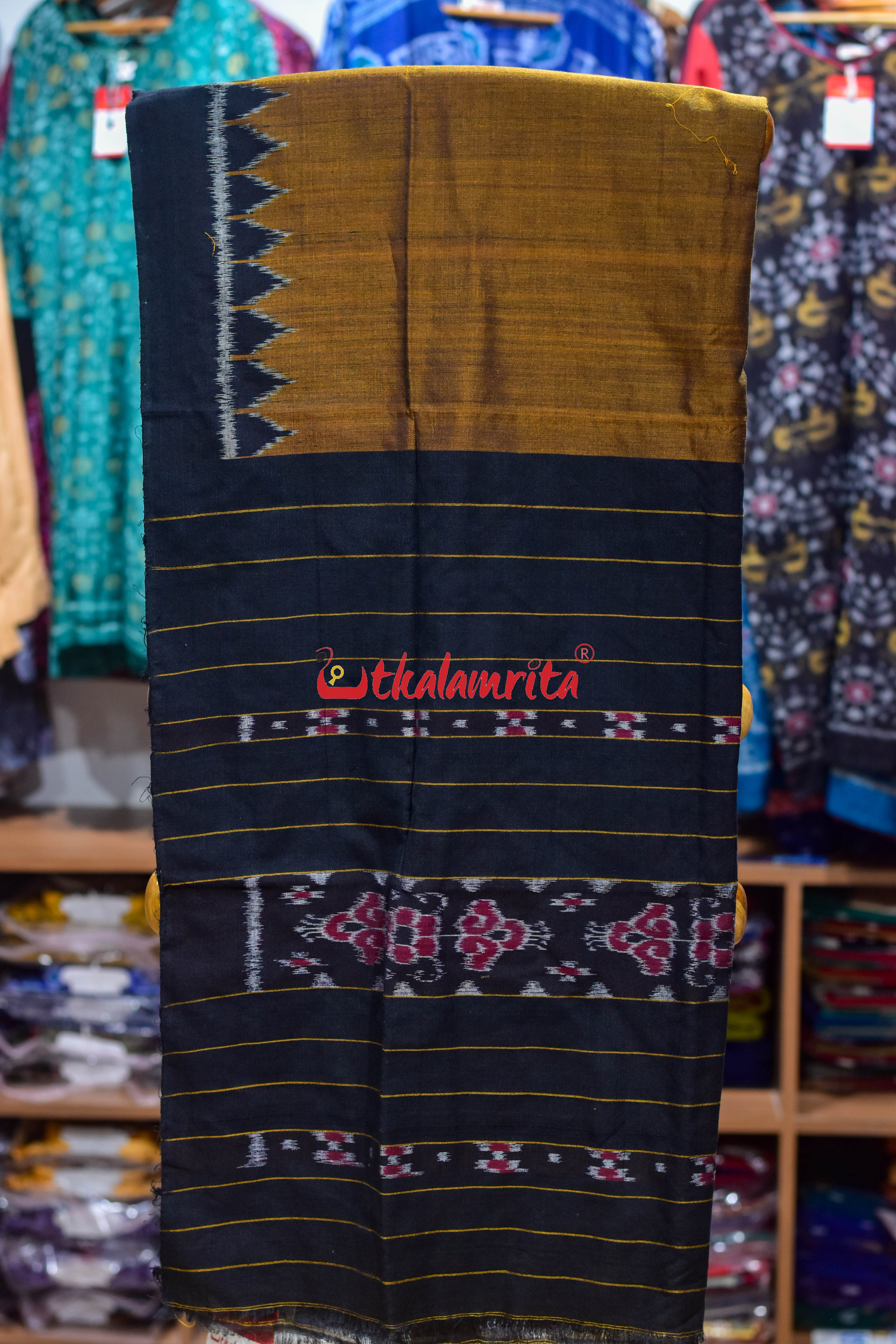 Black Mustard Pasapali and Kadha Dress Set