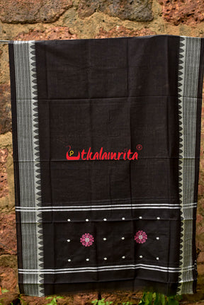 Pink Black Phula Bomkai Dress Set