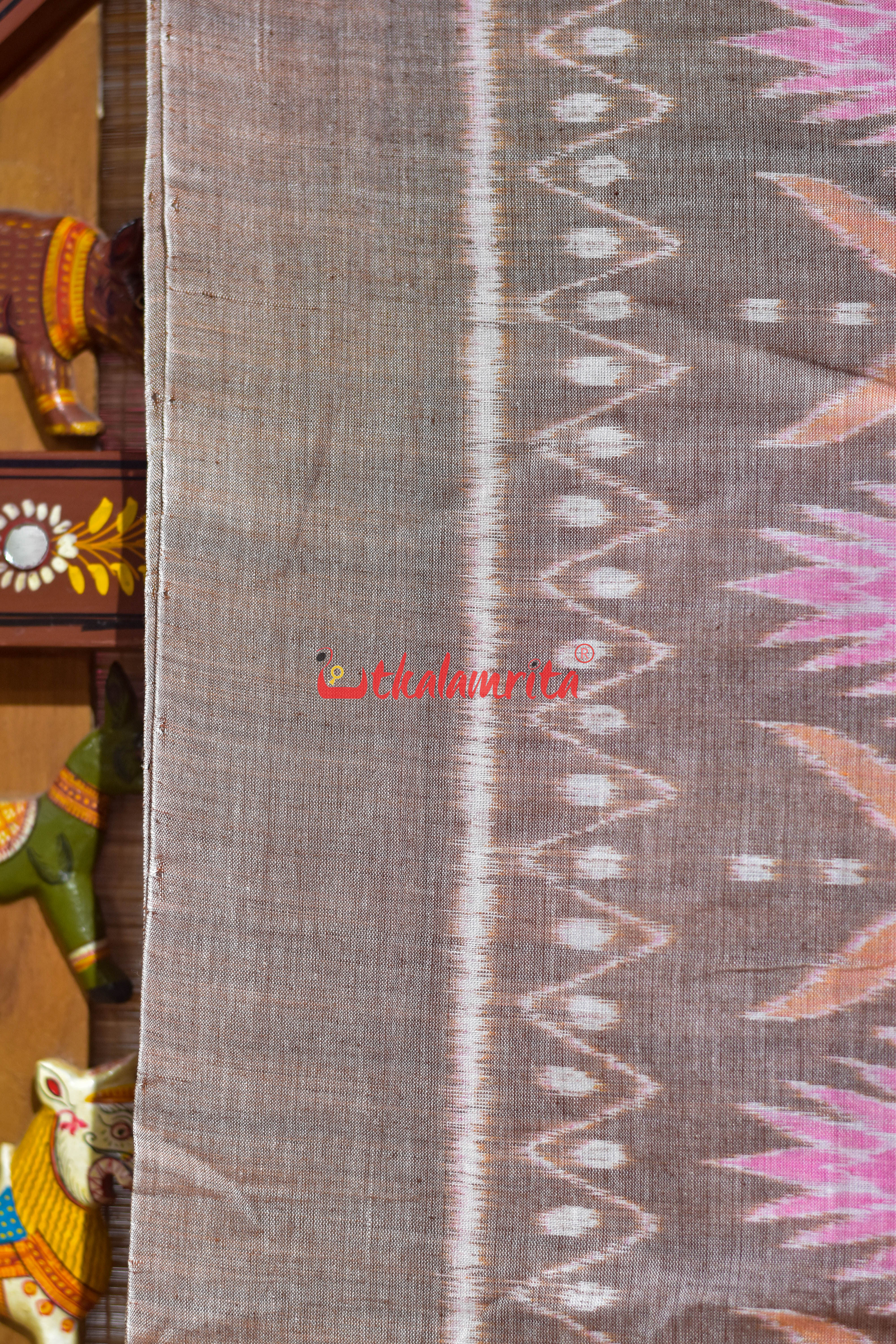 Pink Jodi Sankha Khandua Cotton Saree