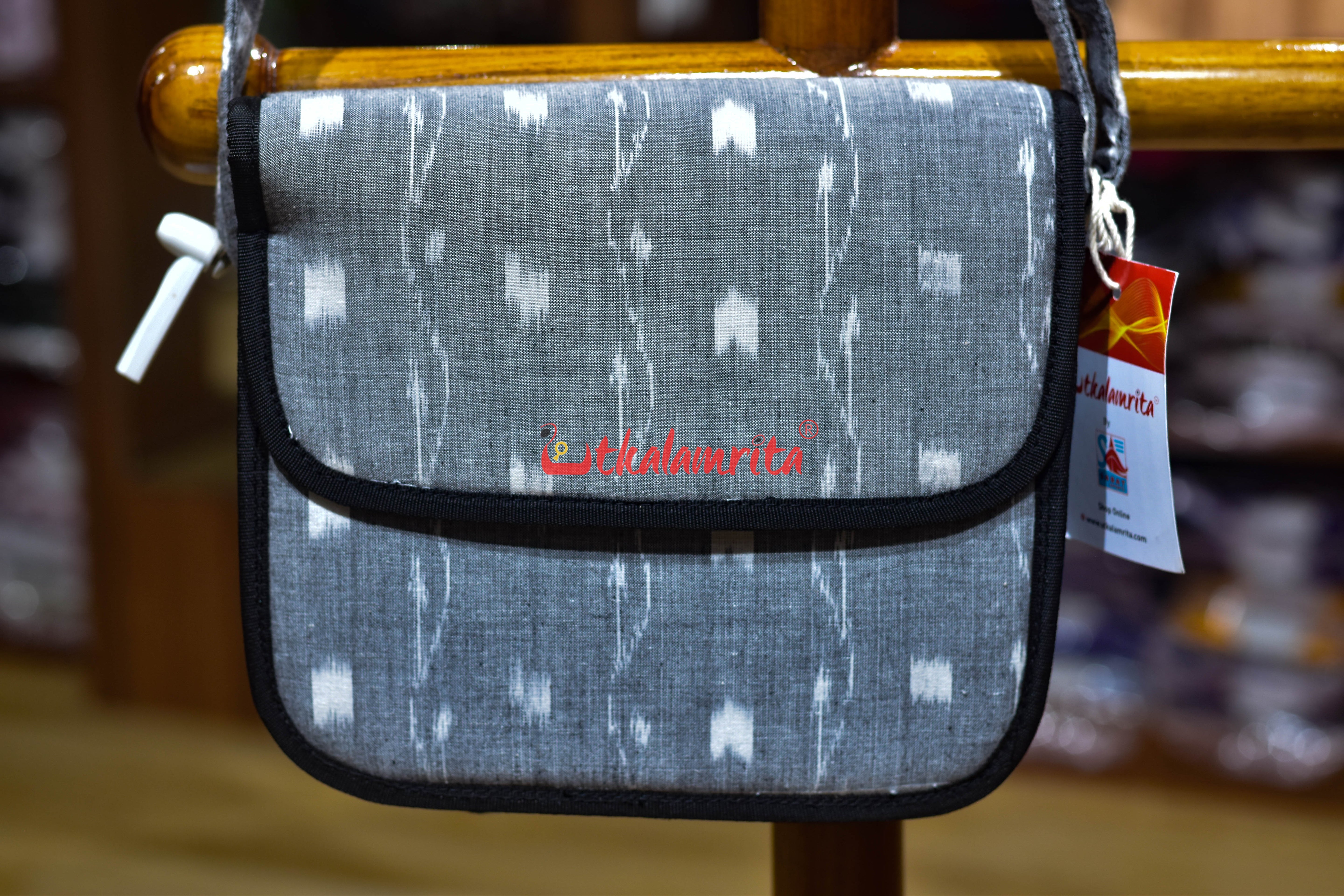 Grey Tipa Danka Button Sling Bag