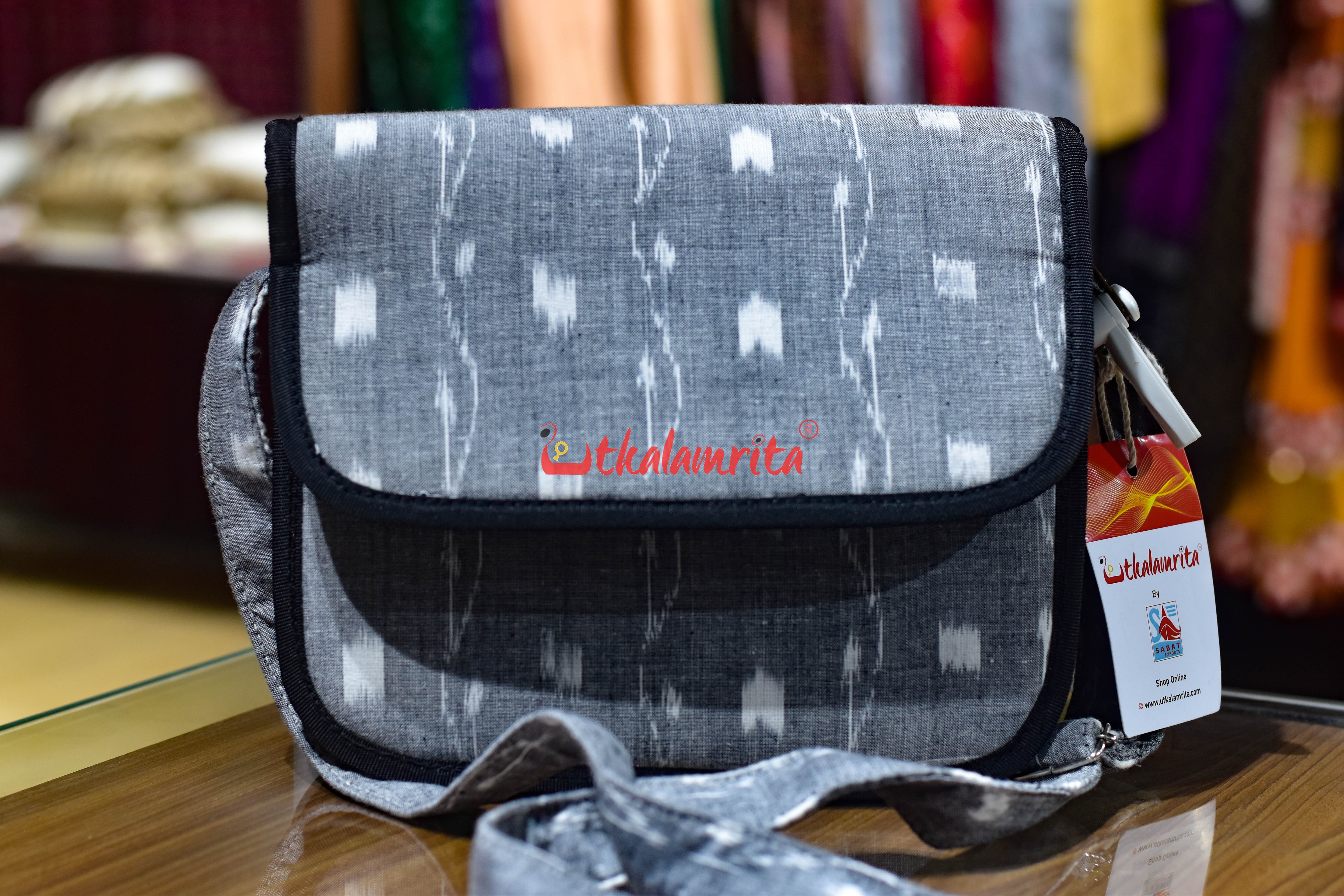 Grey Tipa Danka Button Sling Bag