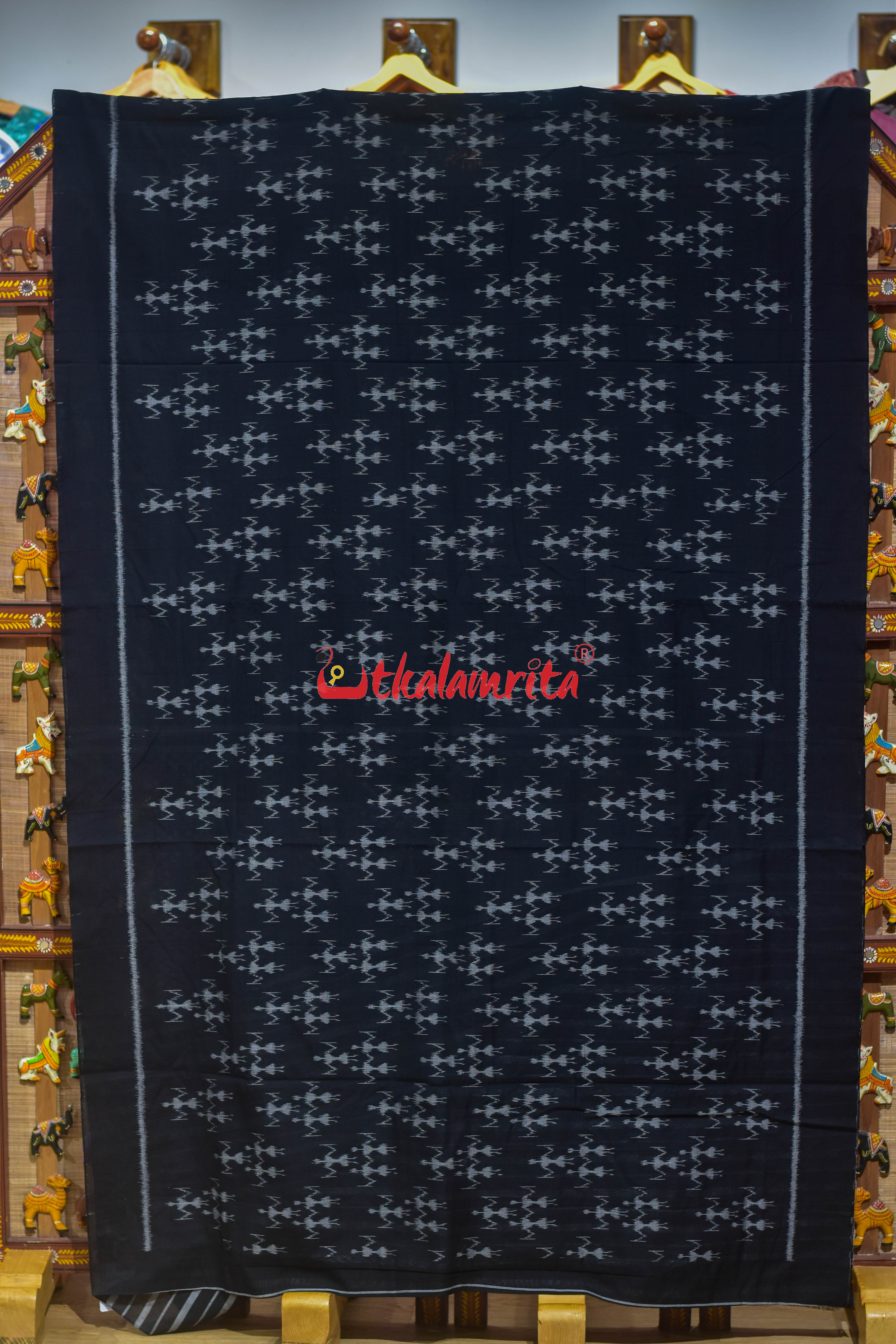 Black Body Trio Tribals Khandua Cotton Saree
