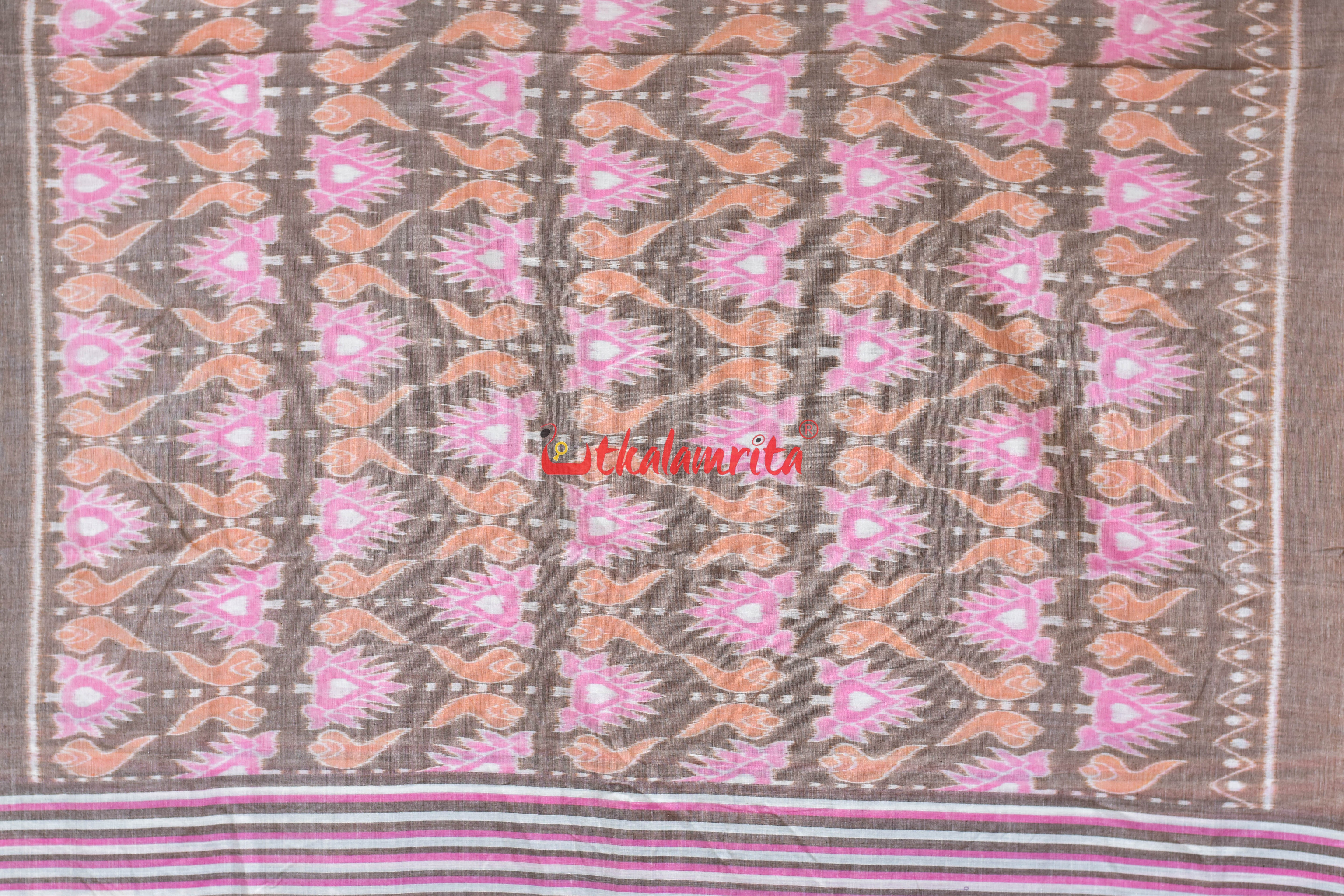 Pink Jodi Sankha Khandua Cotton Saree