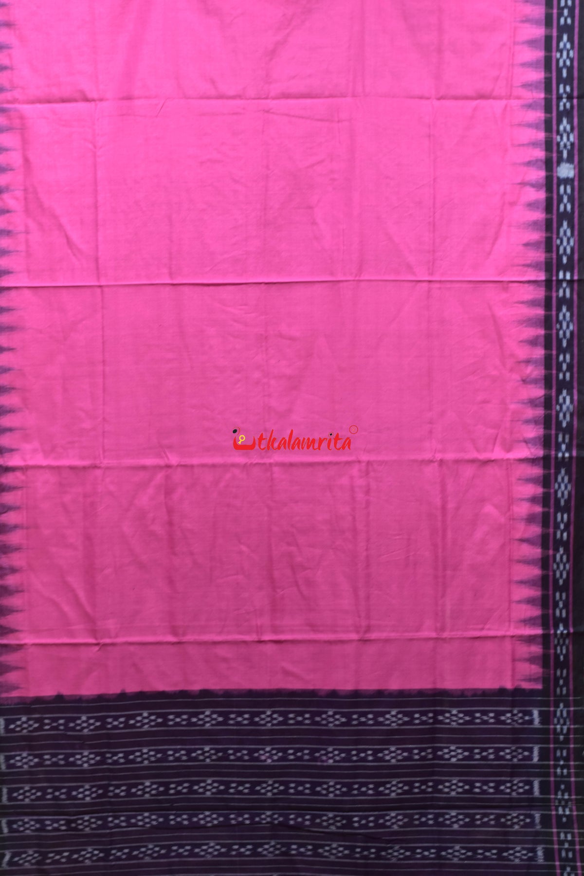 Pink with Pasapali Border Khandua Cotton Saree