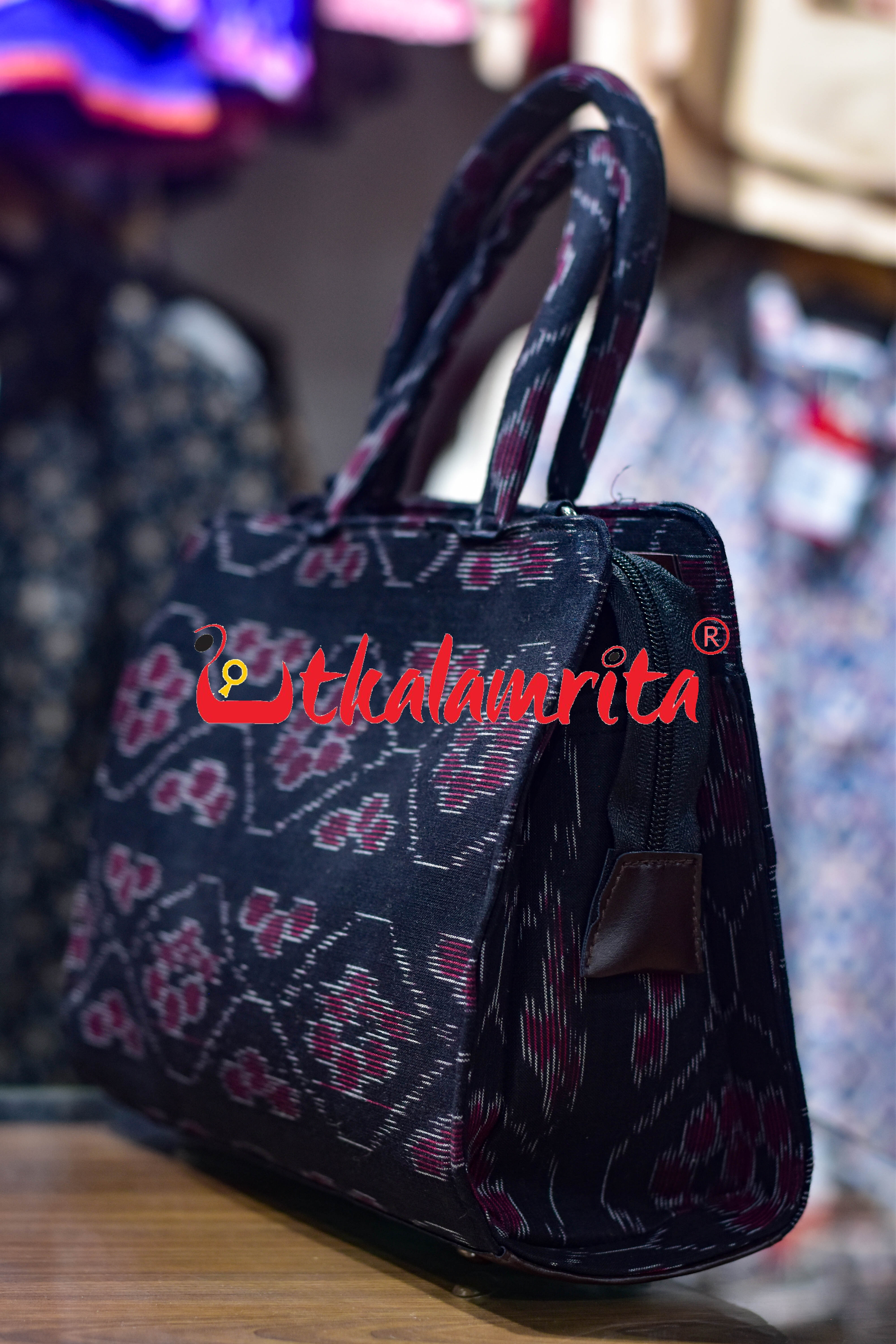 Black Tetris Medium Vanity Bag
