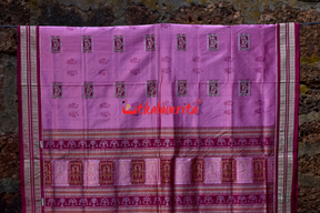 Onion Color Sabari Tribal Sambalpuri Silk Saree