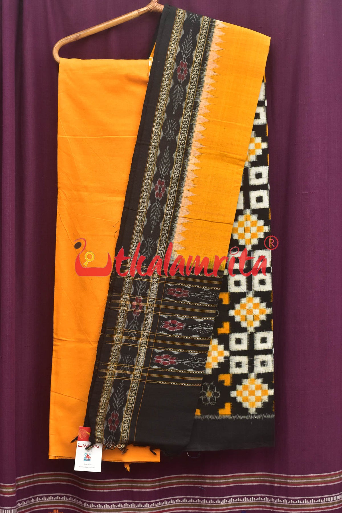 Black Sakta Sambalpuri Cotton Dress Set