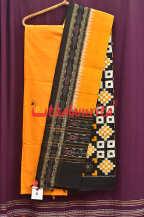 Black Sakta Sambalpuri Cotton Dress Set