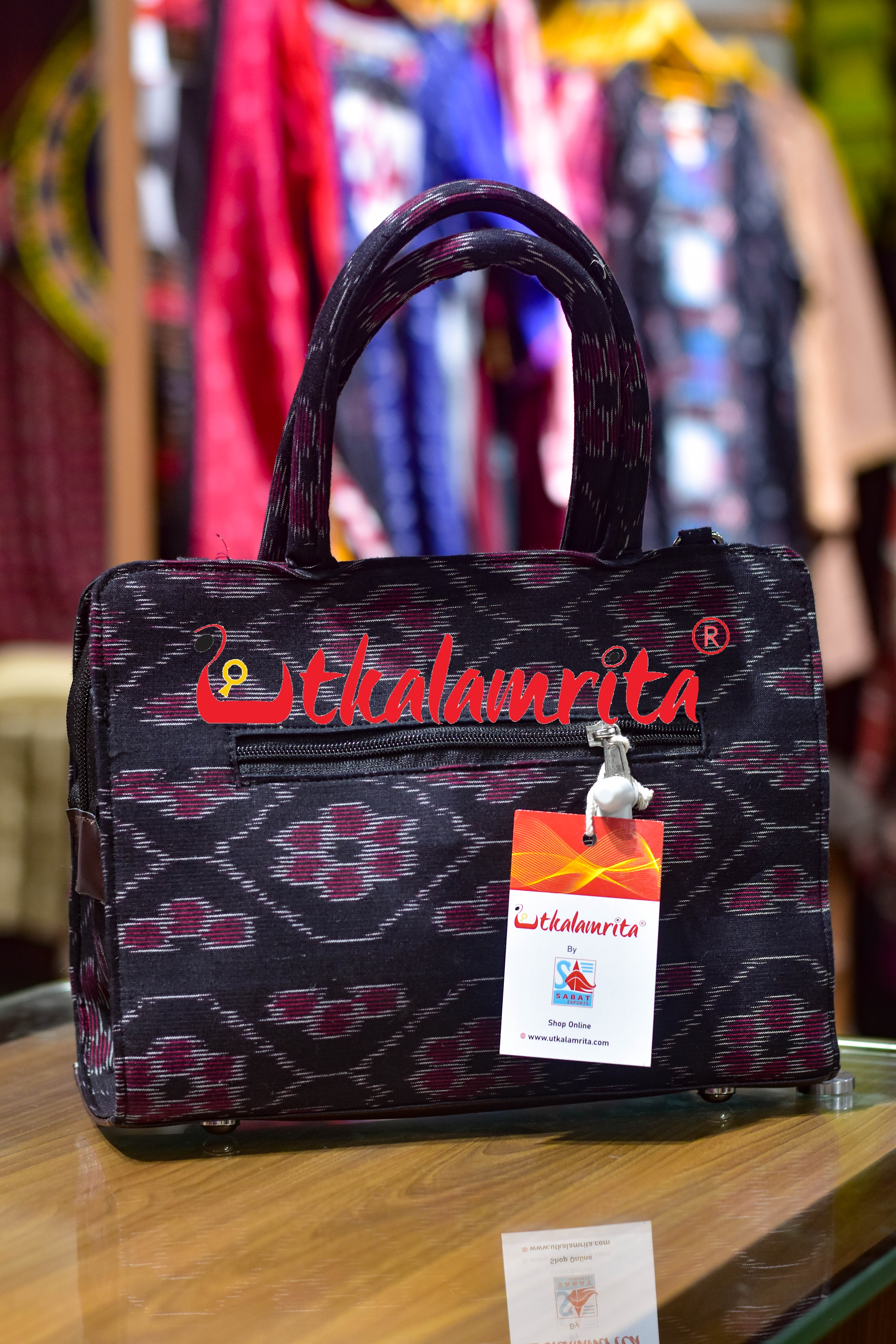 Black Tetris Medium Vanity Bag