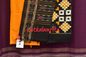 Black Sakta Sambalpuri Cotton Dress Set