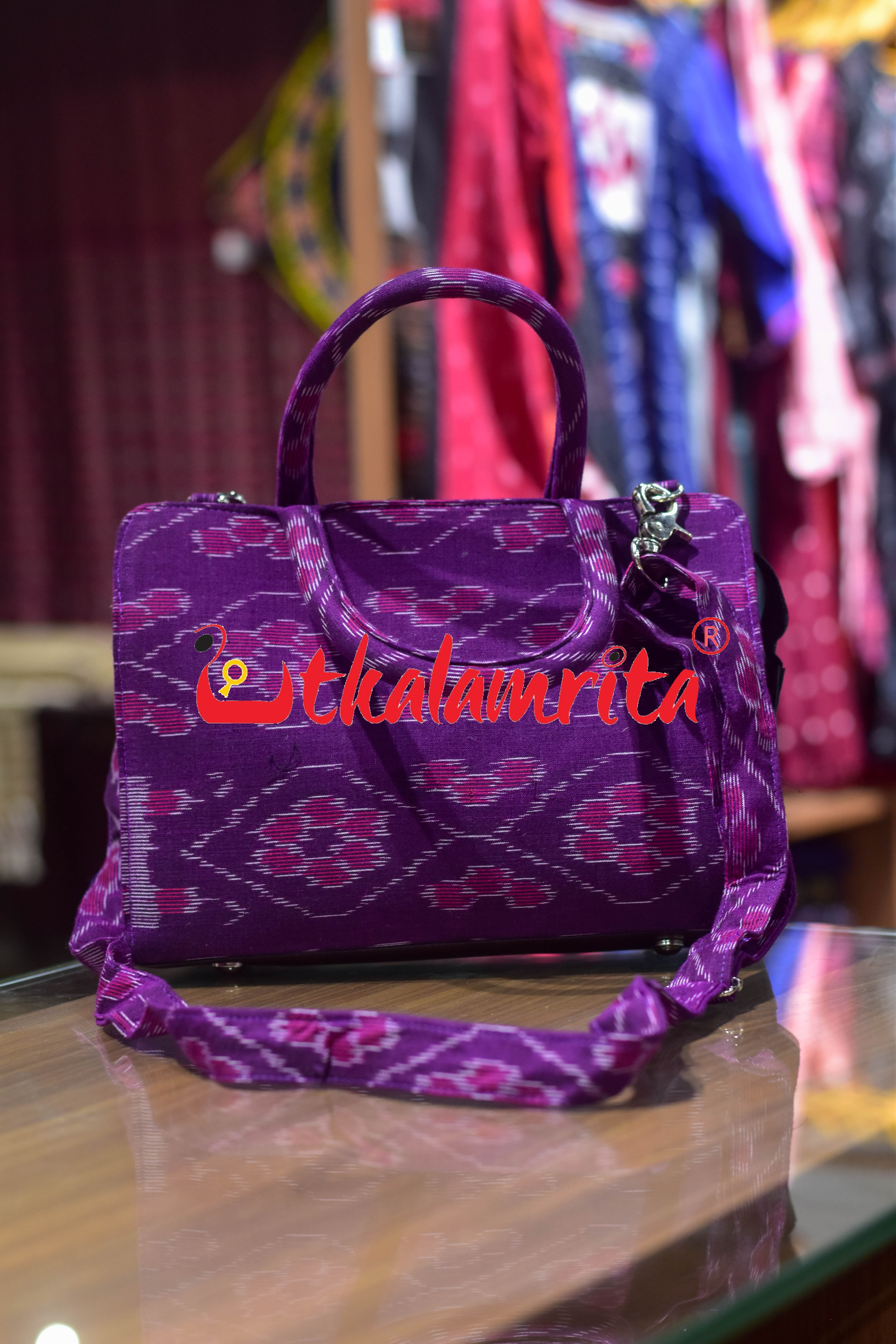 Purple Phula Bandha Medium Vanity Bag