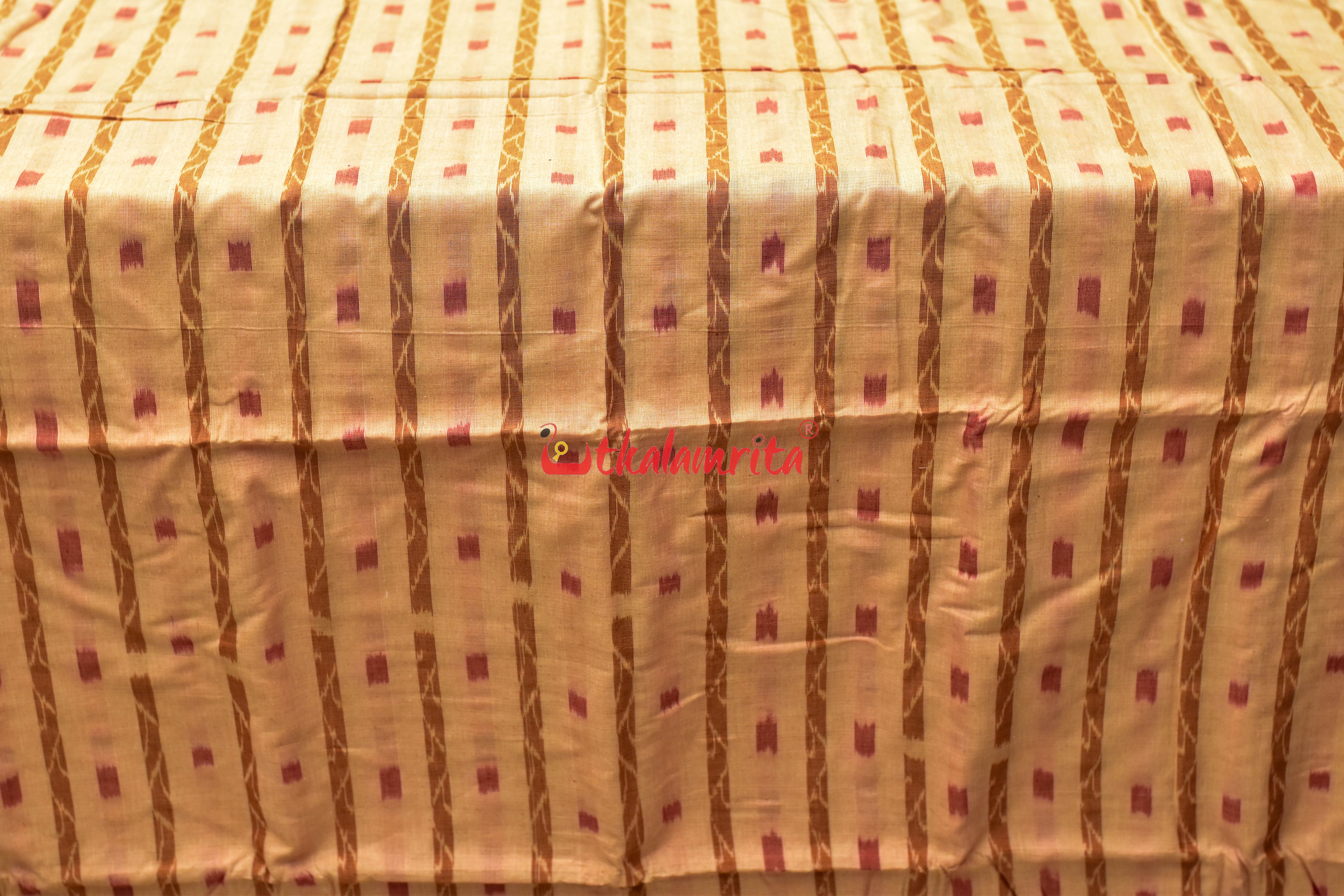 Cream Brown Tipa Ikat (Fabric)