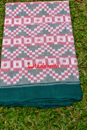 Green Red White Kuthi Maala Pasapali (Fabric)