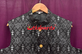 Black Tribals Sambalpuri Bandha Silk (Modi Jacket)