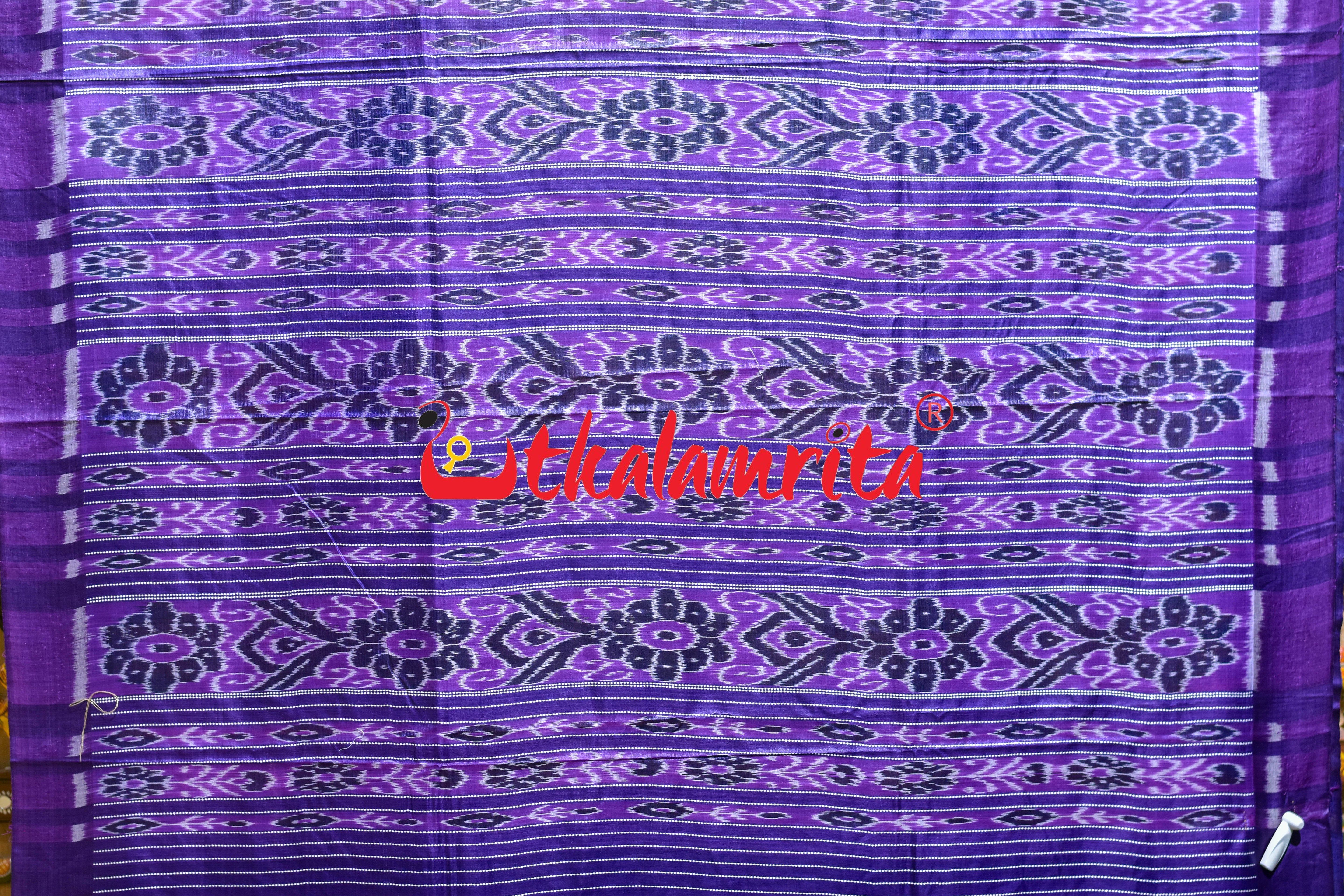 Red Blue Gopalpur Tussar Silk Saree
