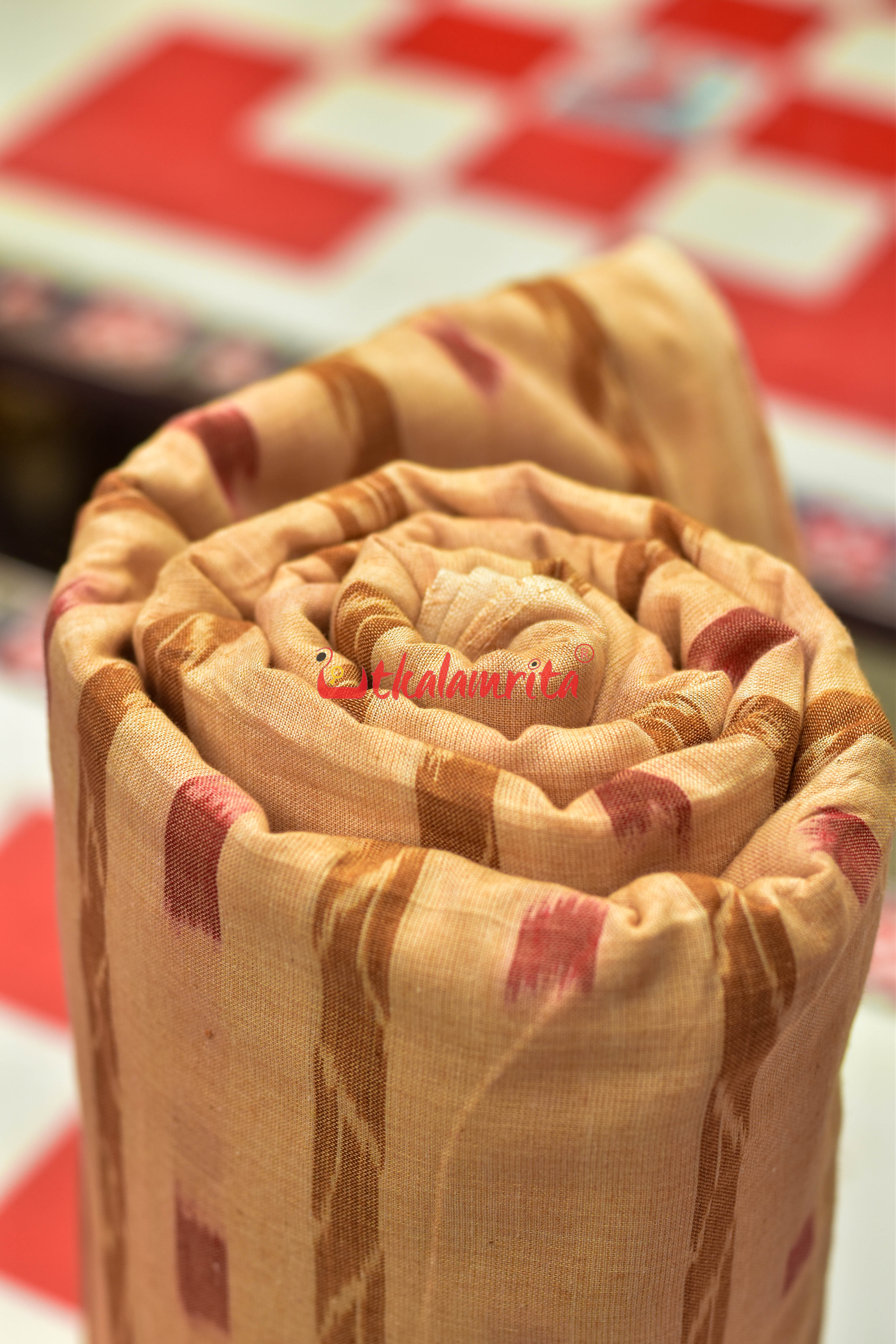 Cream Brown Tipa Ikat (Fabric)