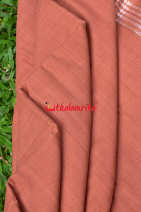 Rust with Rudrakhya Border (Fabric)