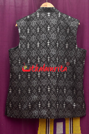 Black Tribals Sambalpuri Bandha Silk (Modi Jacket)