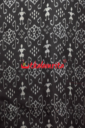 Black Tribals Sambalpuri Bandha Silk (Modi Jacket)