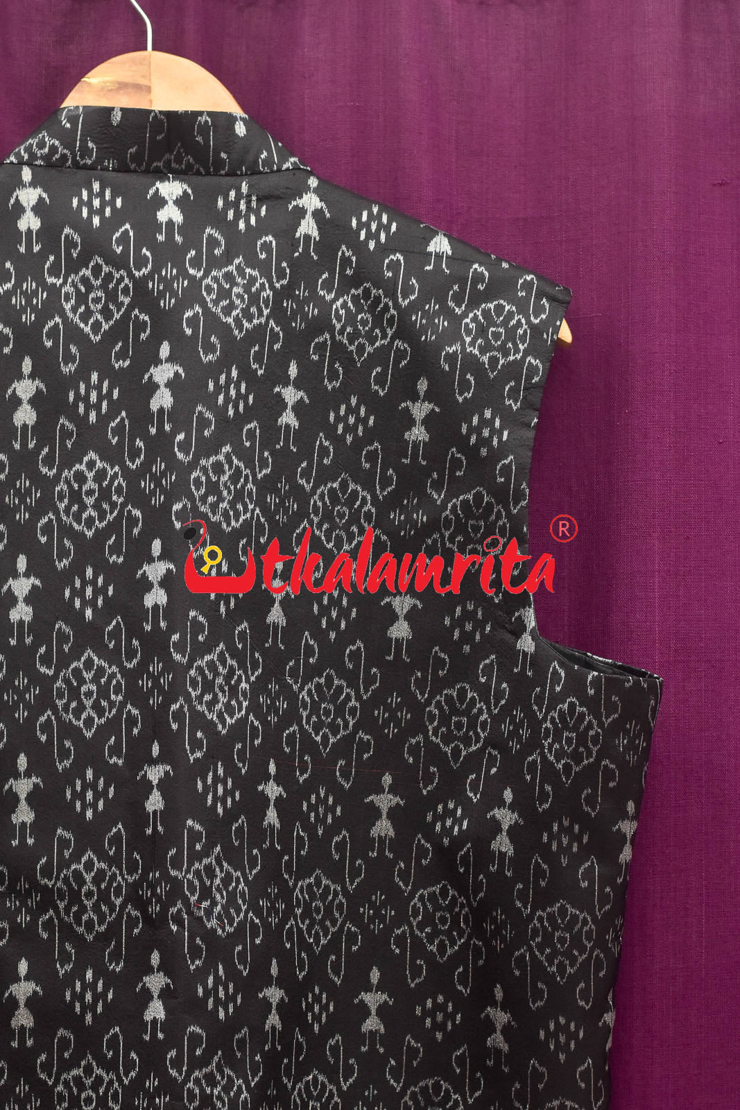 Black Tribals Sambalpuri Bandha Silk (Modi Jacket)