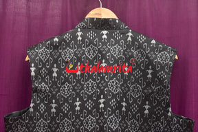 Black Tribals Sambalpuri Bandha Silk (Modi Jacket)