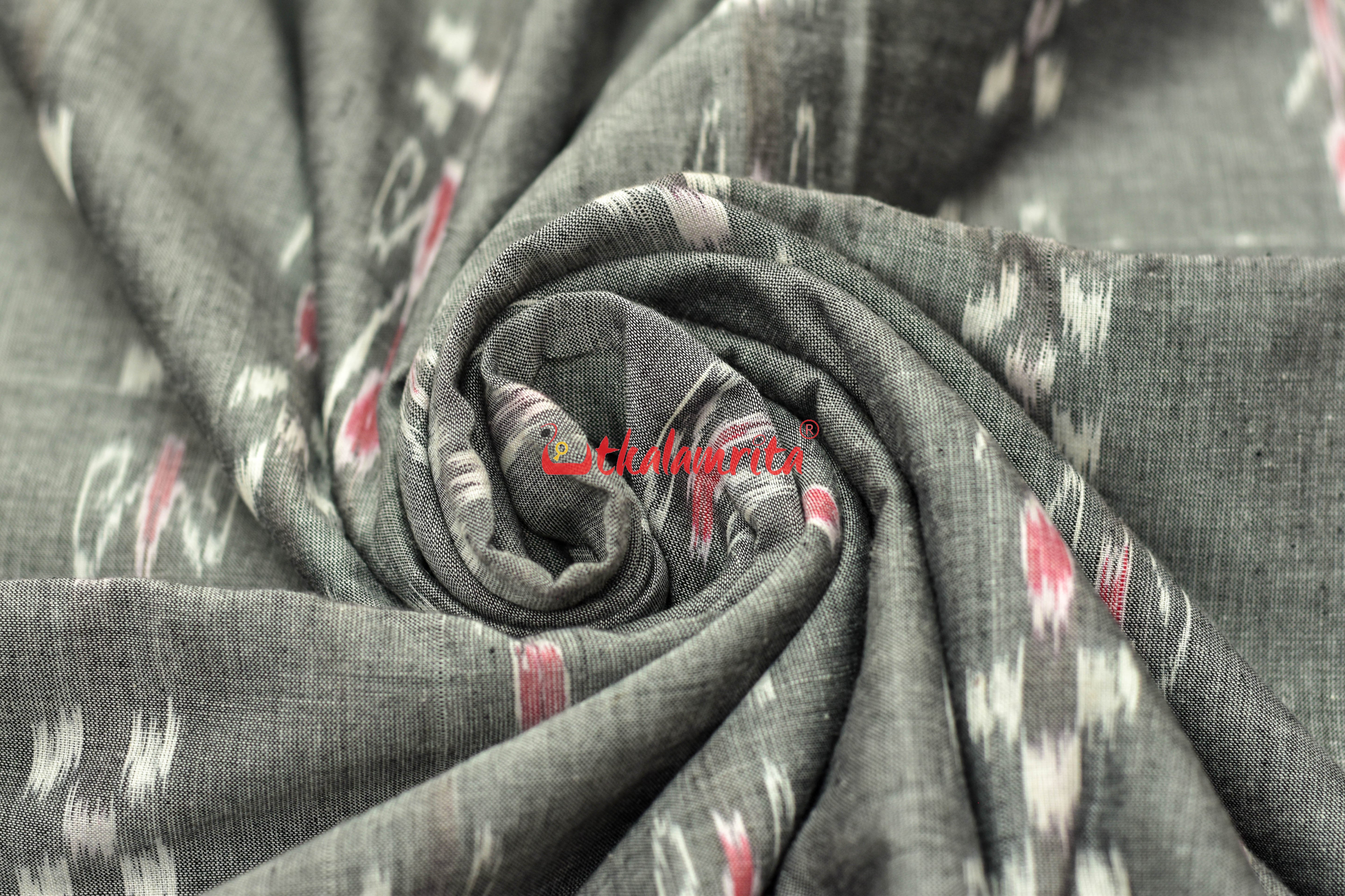 Grey Pasapali and Kadha (Fabric)