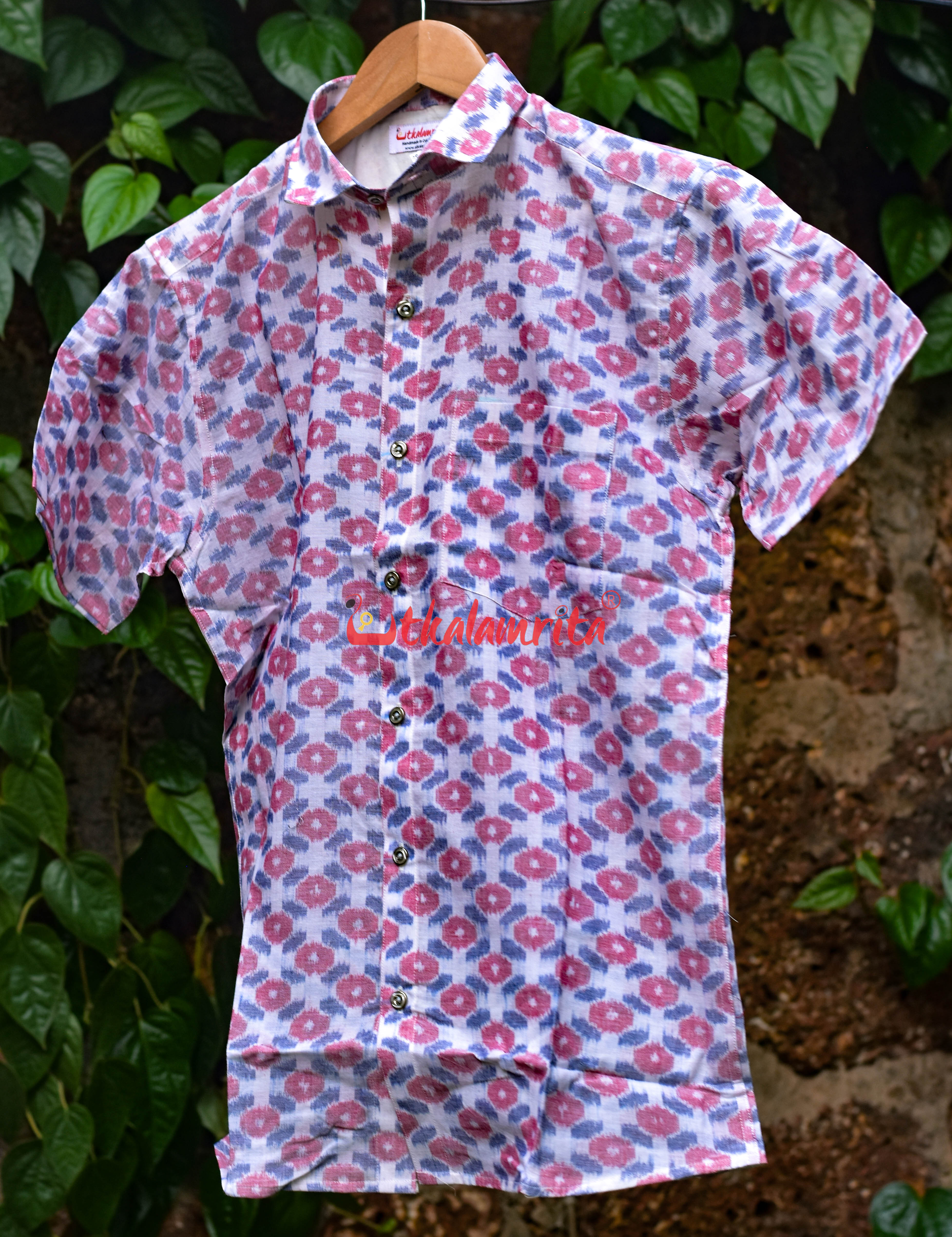 White Red Cross Bubbles (Mens' Half Shirt)