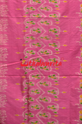 Pink Maroon Elephant Khandua Silk Saree