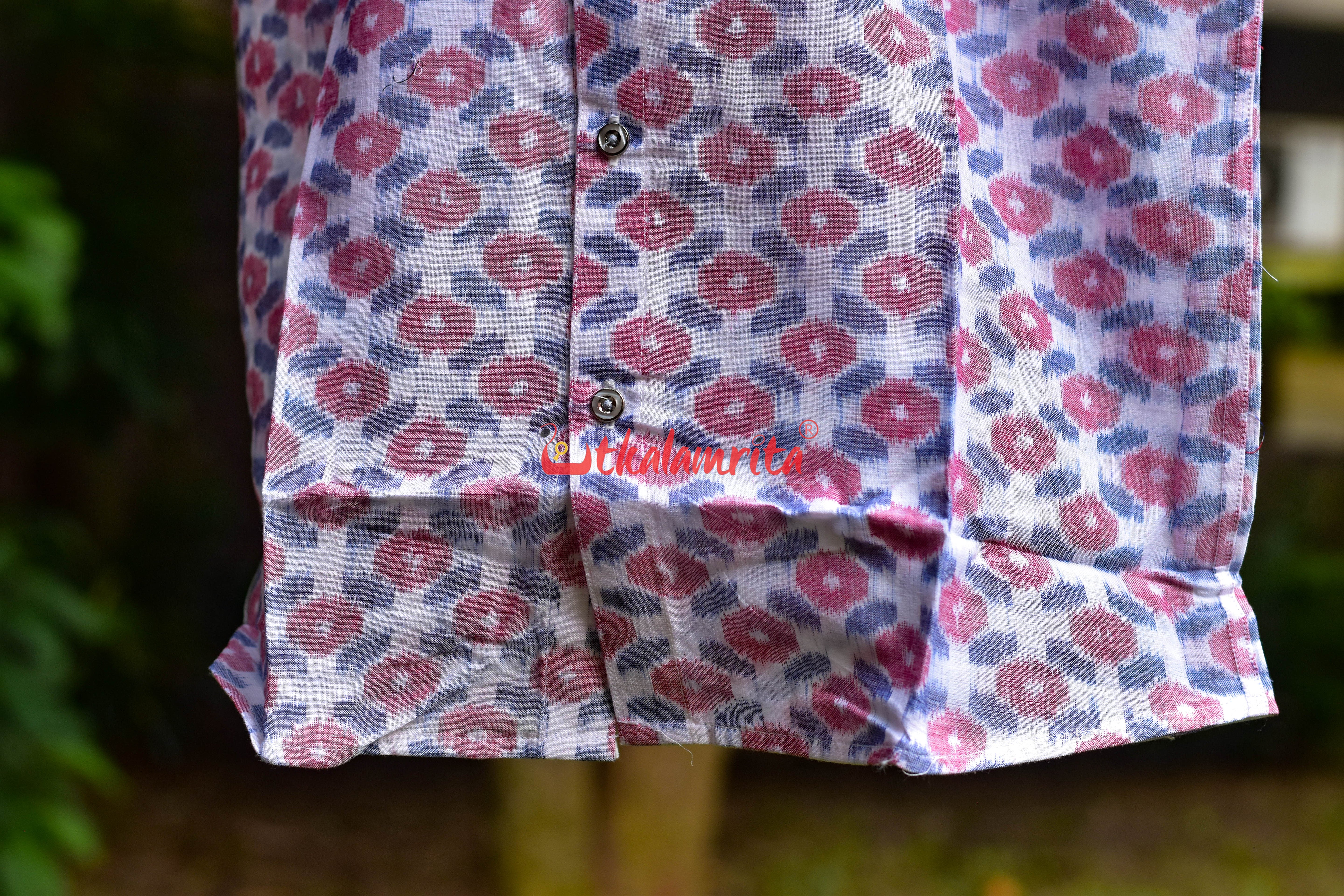 White Red Cross Bubbles (Mens' Half Shirt)